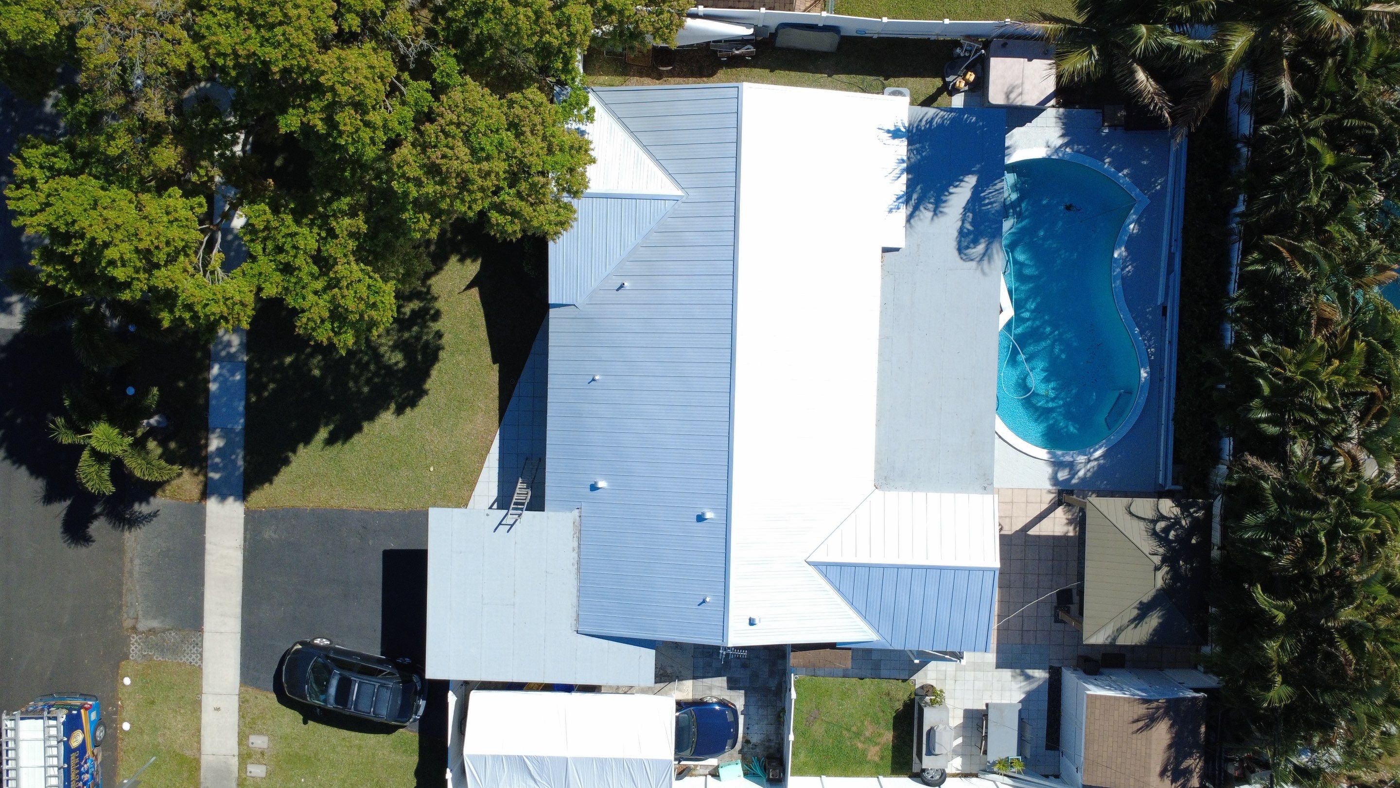 Residential Roofing Installation using 1" Nail strip metal roof by BLUES BROTHERS ROOFING