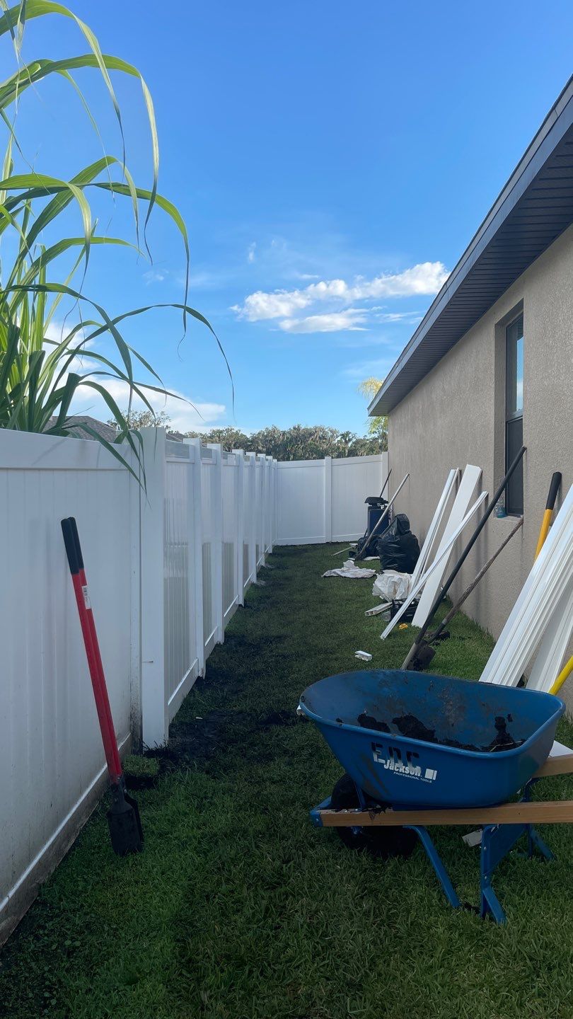 Parrish, FL 6ft. Tall White Vinyl Privacy Fence by Asap fence and gates, LLC