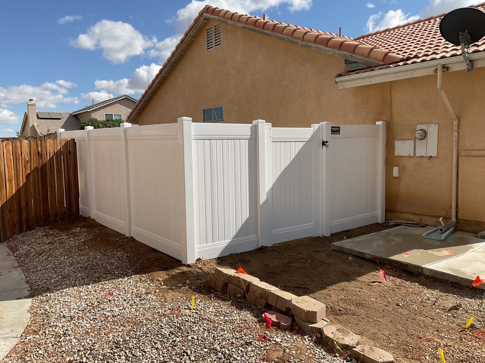 Fence Installation using Vinyl by Fence Guys Inc. 