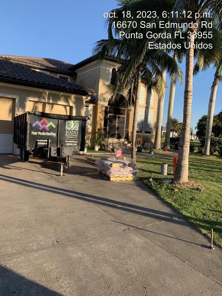 Punta Gorda Concrete Tile Roof Replacement by Four Peaks Roofing