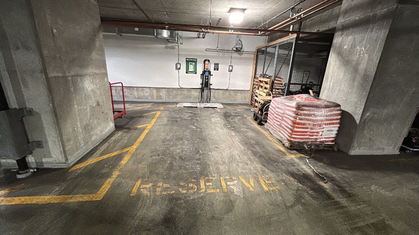 Parking garage using Hot water by Northern Power Washing LLC.