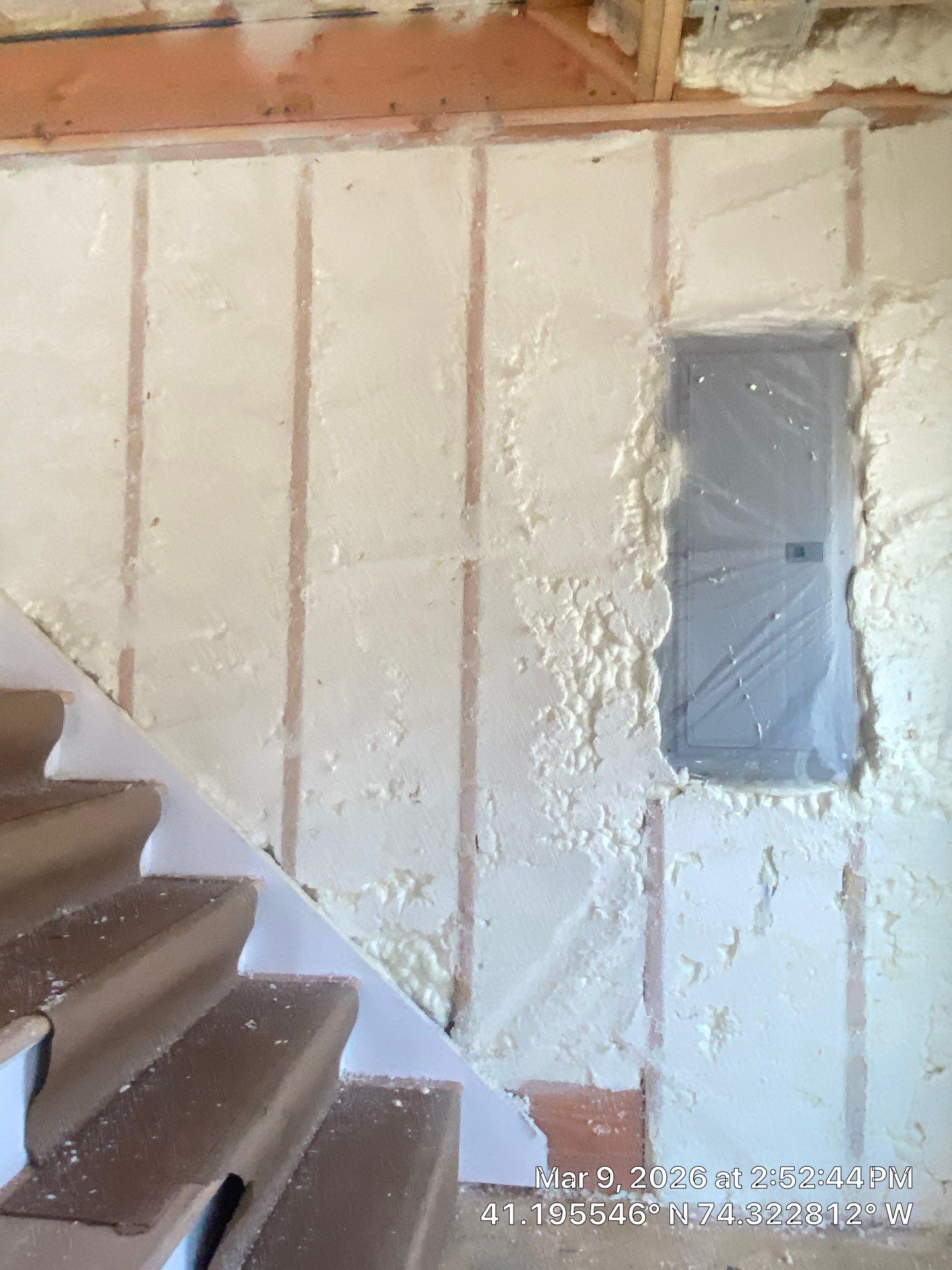 Basement Ceiling using Closed Cell Spray Foam by NYS Foam & Energy