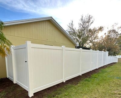 Vinyl Fence Installation using Vinyl Privacy Fence 