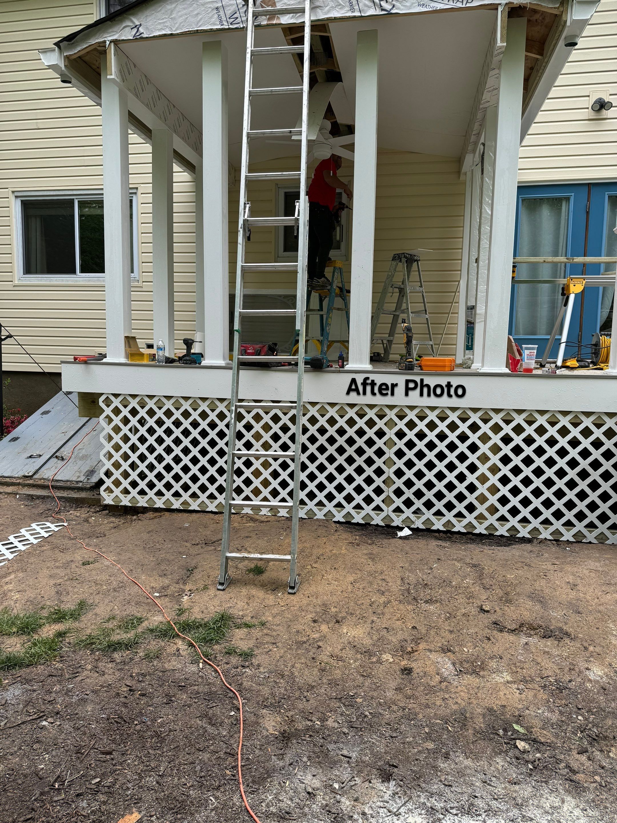 New Screen in cover porch  by Alpha Design Services