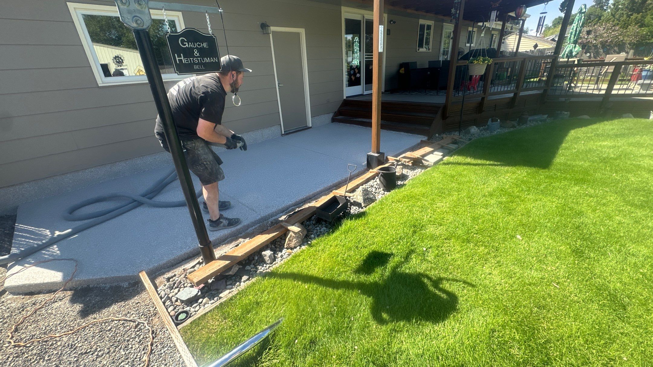 Claystone Hybrid Patio and Walkway Concrete Coating in Spokane Valley by Croc Coatings, LLC
