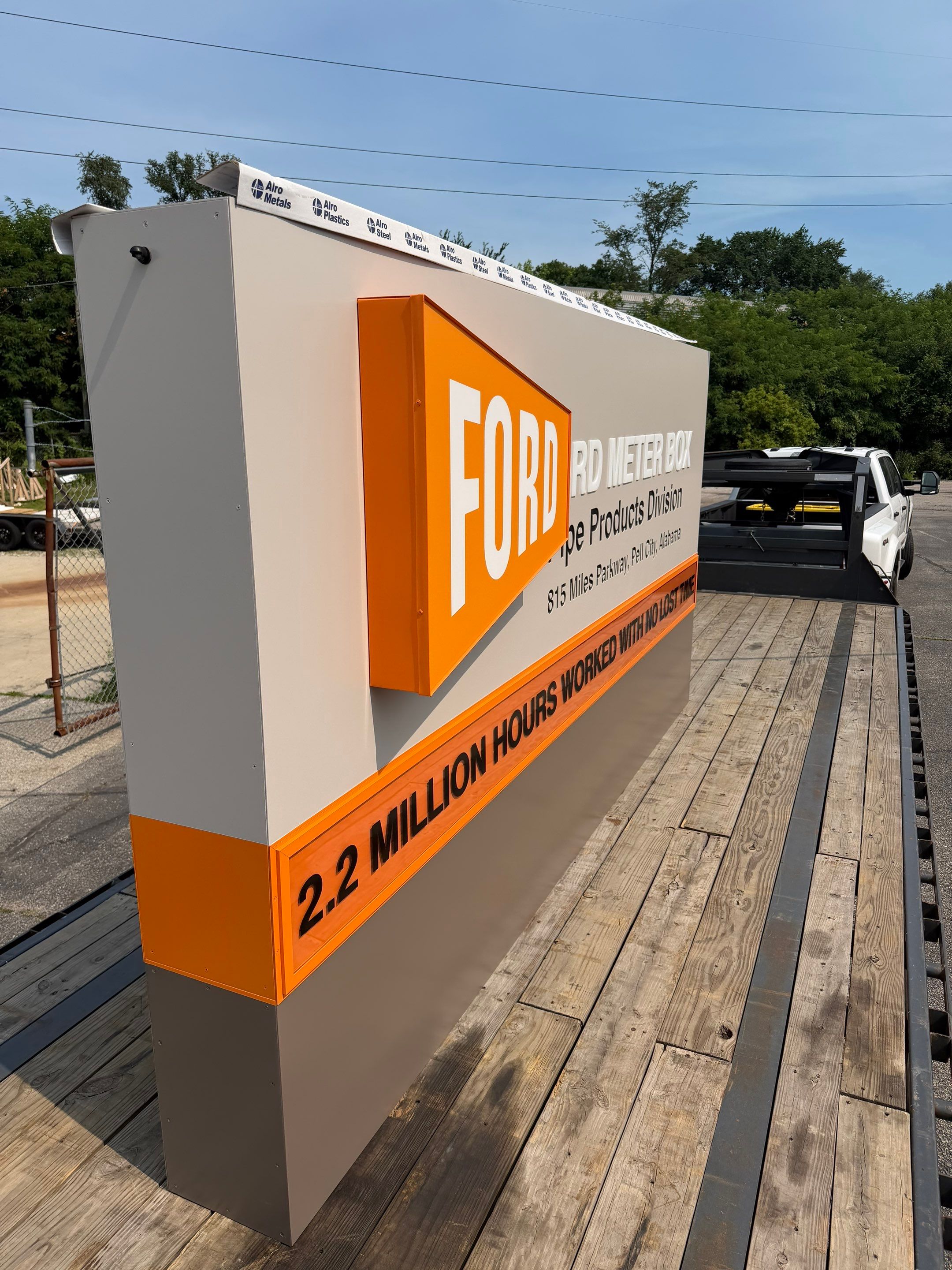 Monument Signage Installation and Site Wayfinding for Ford Meter Box by Hayes Design co