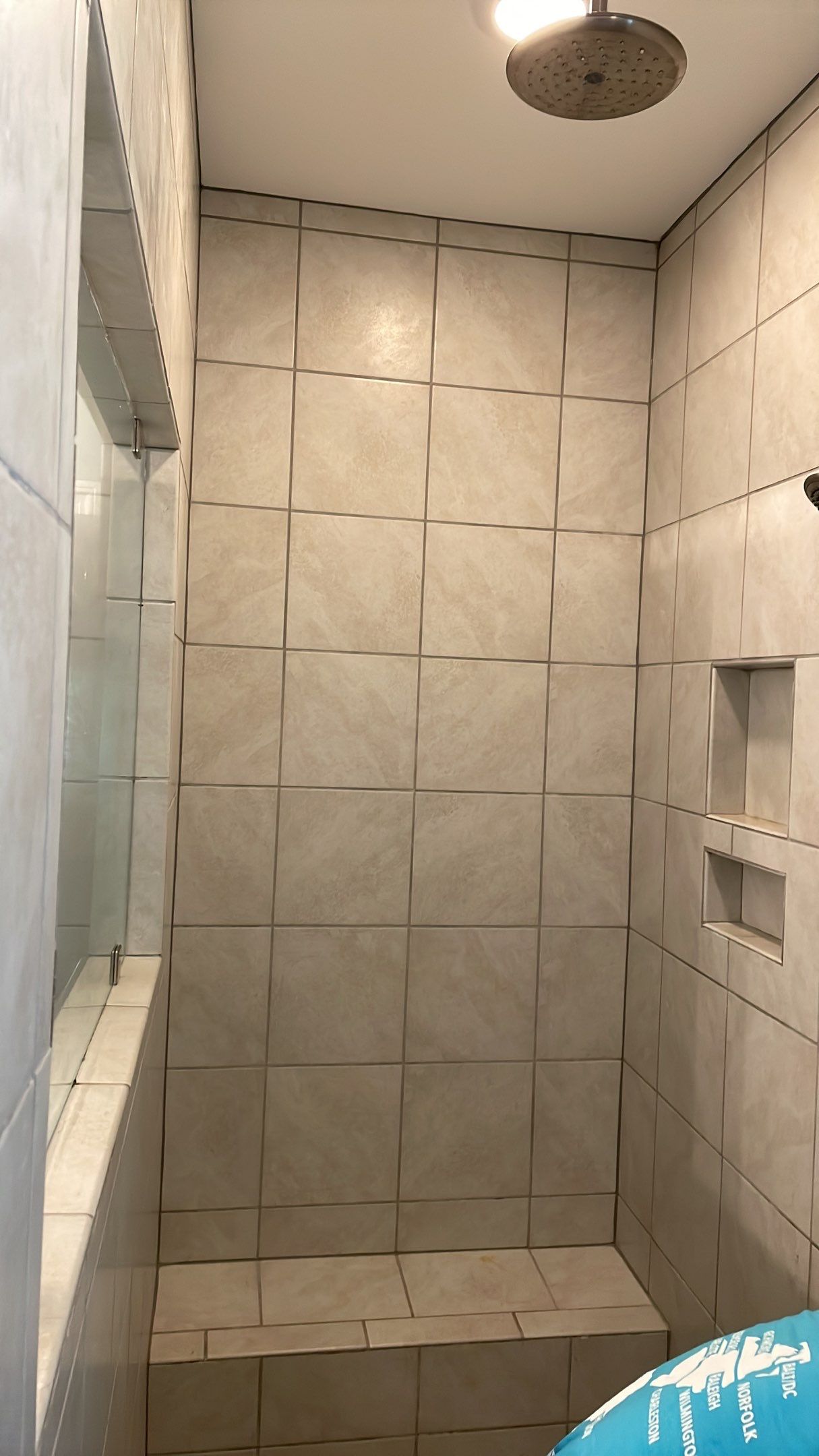 Bathroom Remodel using Decorative Tile by Footprints Floors of Coastal Carolina