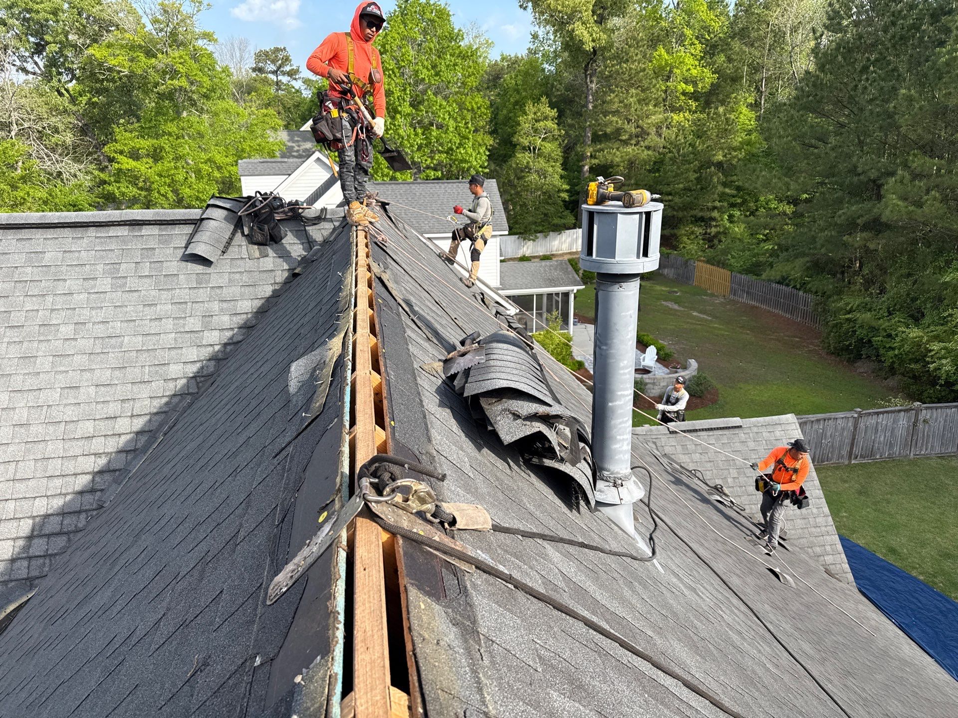 Roof replacement using GAF TimberSteel by American Home Contractors