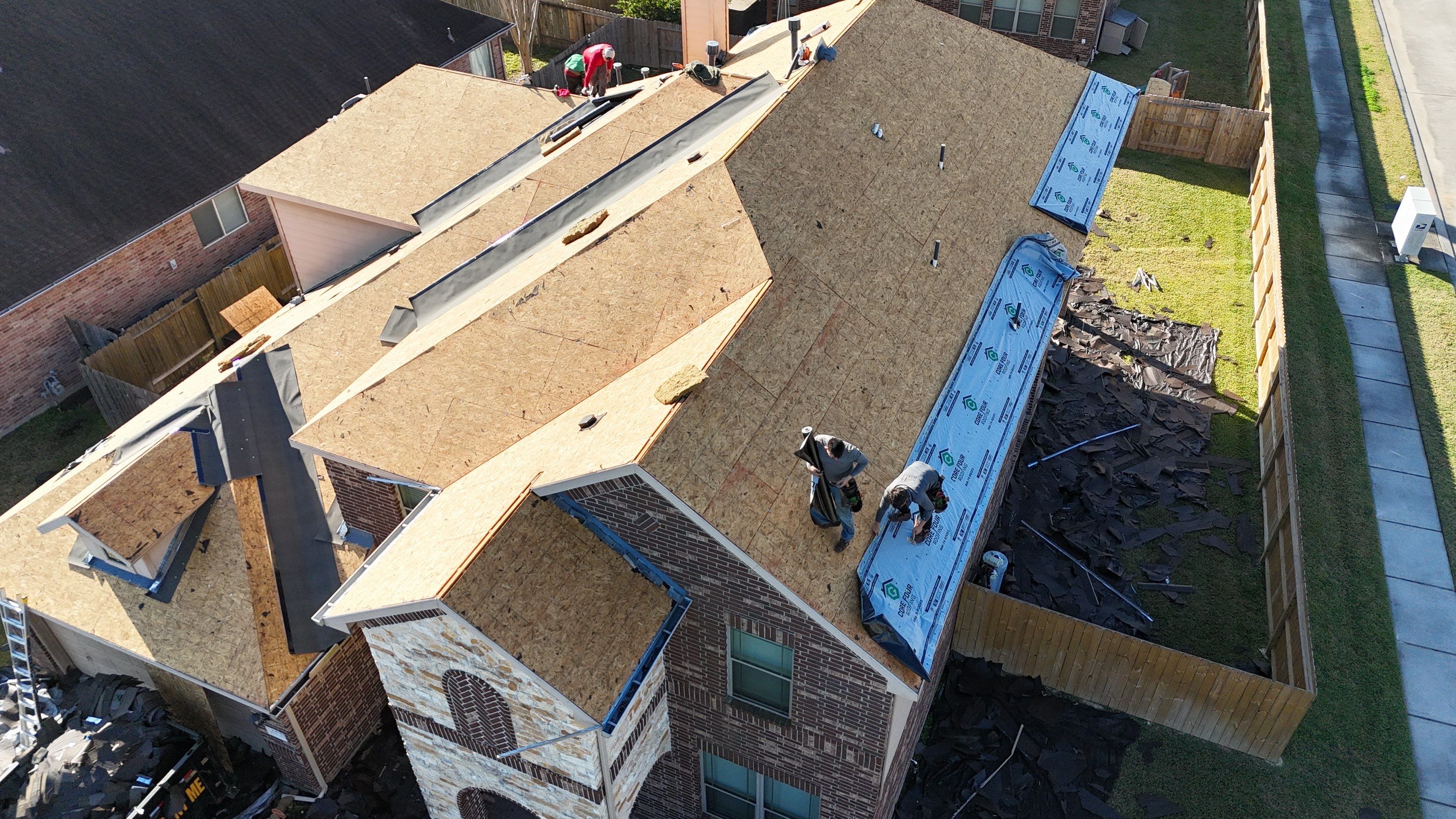 Roof Replacement with Solar Detach & Reset using IKO Dynasty by Core Four Roofing