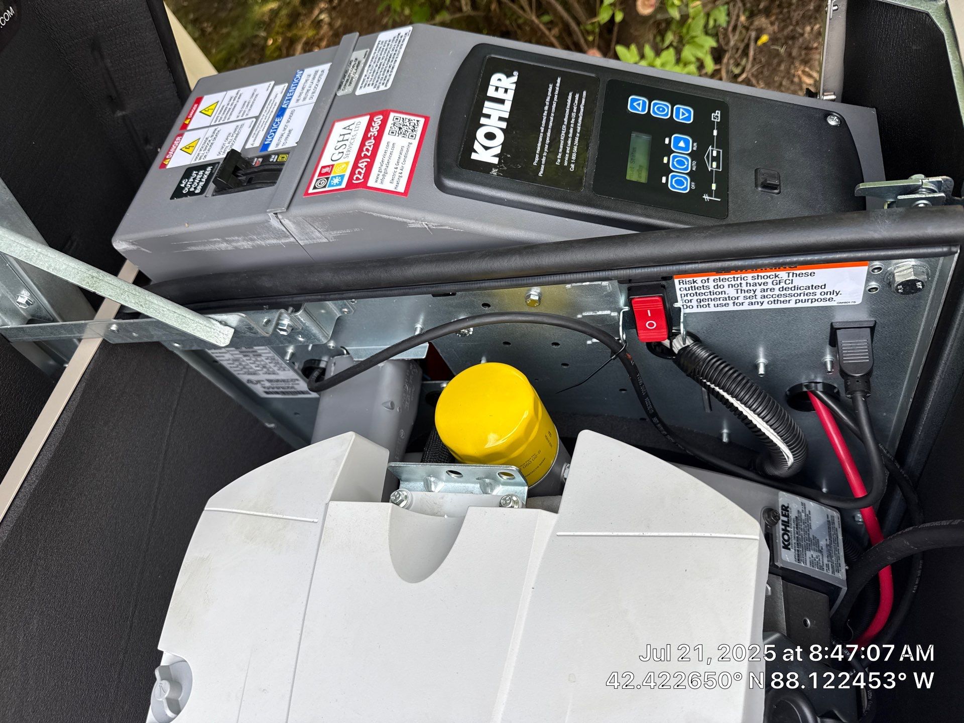 Kohler 20kW RCA Generator & 200A Whole‑House Transfer Switch – Lake Ville, IL by GSHA Services LTD