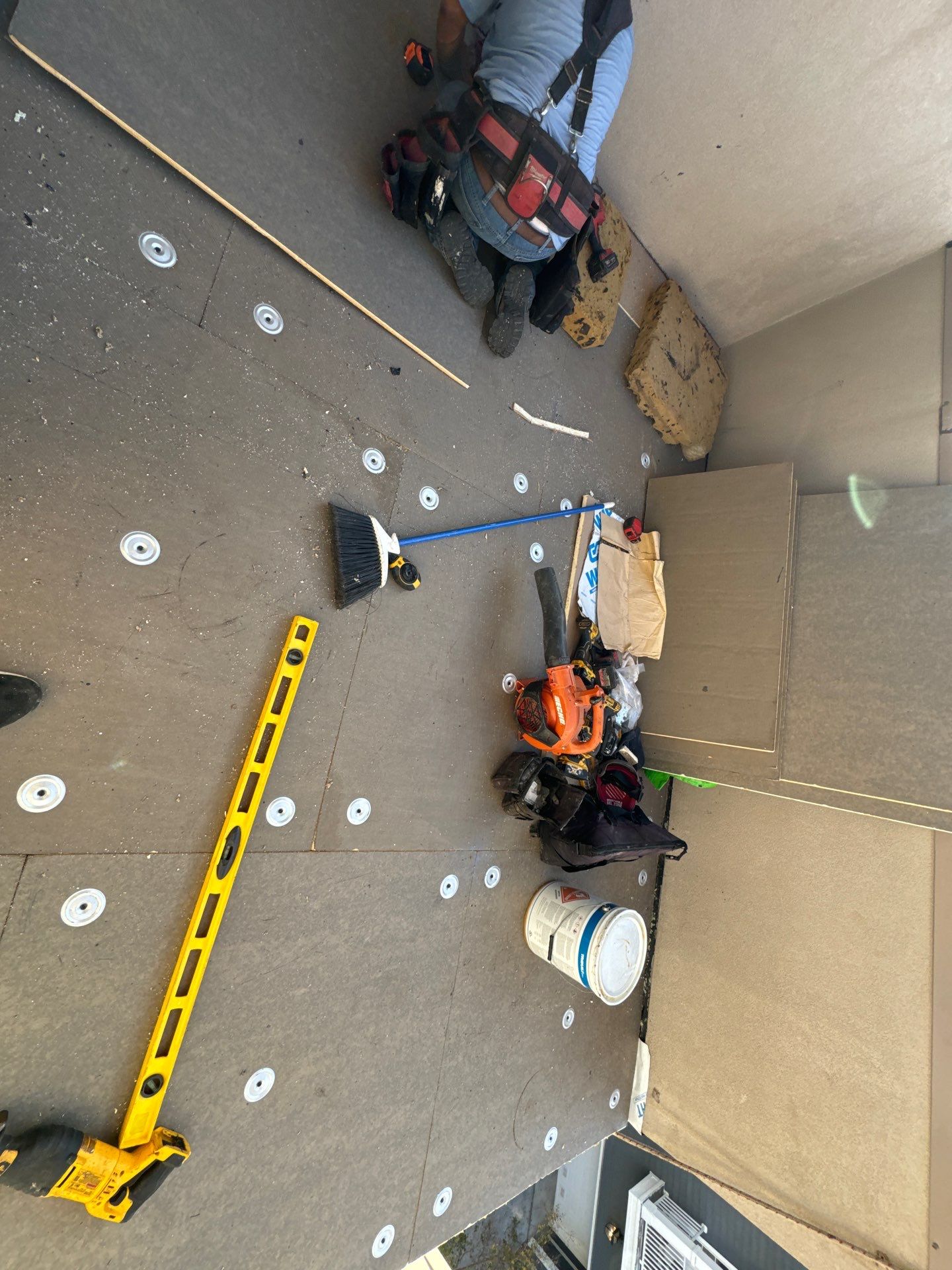 Rooftop Patio Installation by Associates Roofing Unlimited 