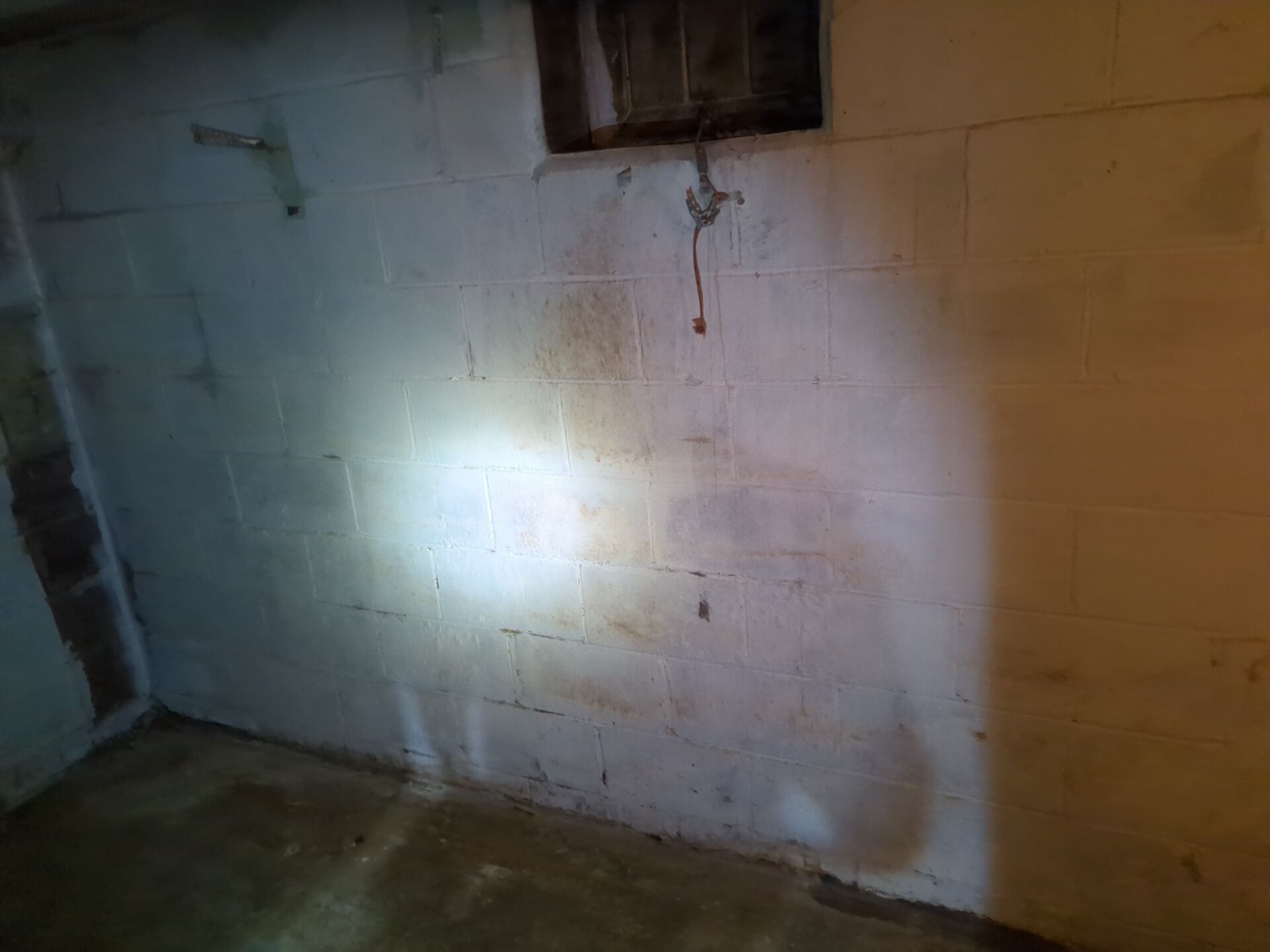 Bowing Wall using Fortress Invisibeams  by ACE Waterproofing & Basement Solutions