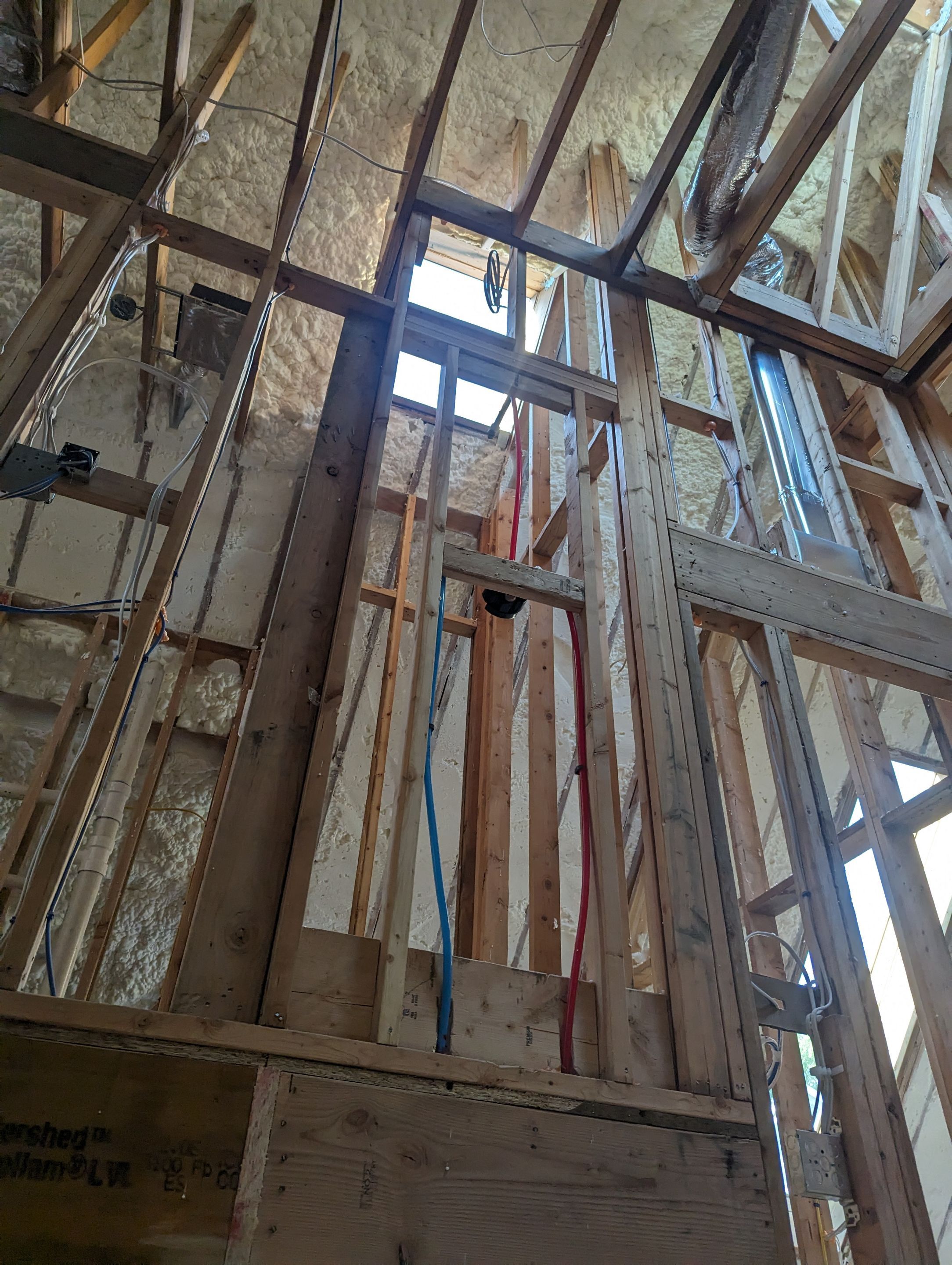 New Home Construction using open cell spray foam by NYS Foam & Energy