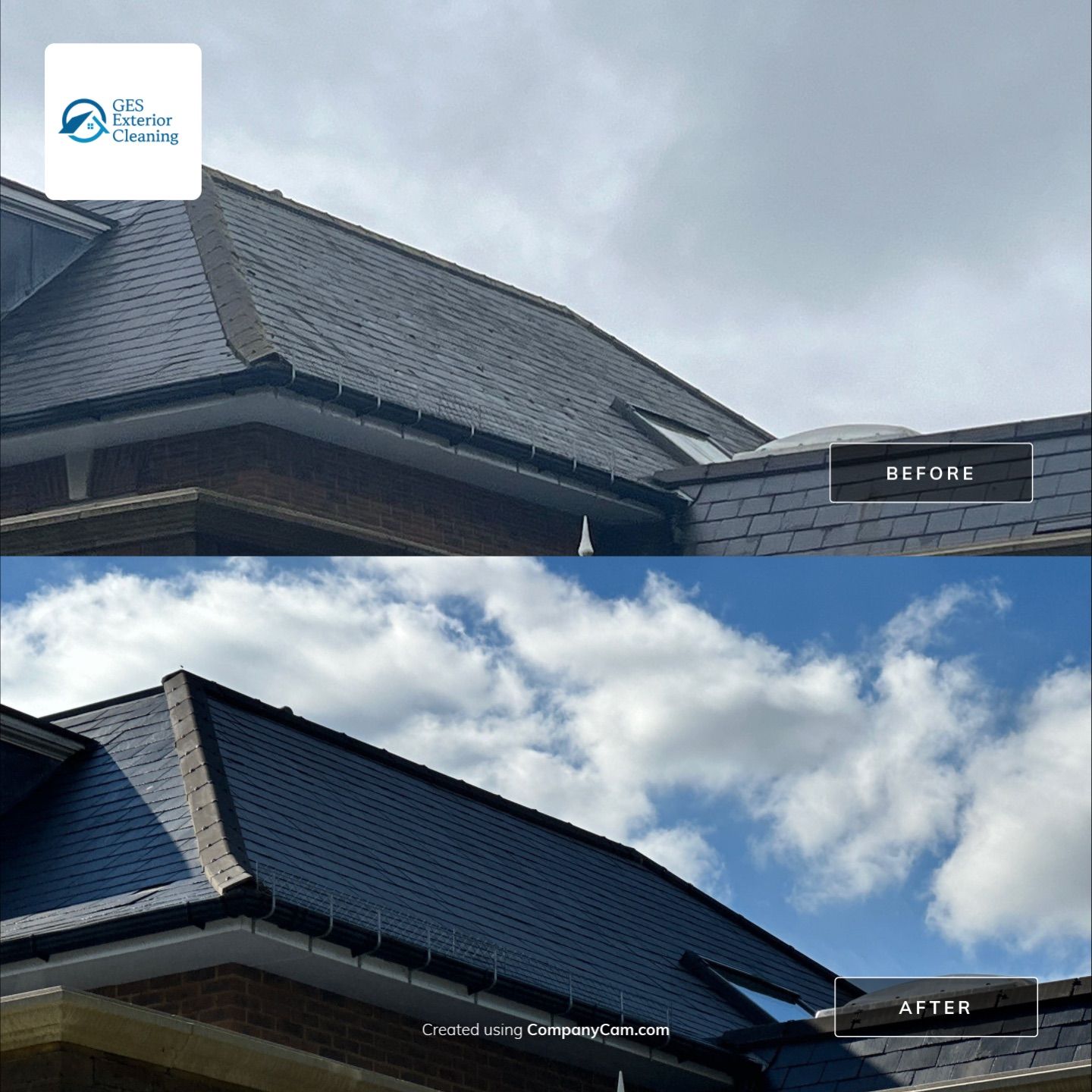 Roof Cleaning - Patio Cleaning - Stonework Cleaning using Honda 15lpm Low Pressure Washing Machine by Ges Exterior Cleaning ltd