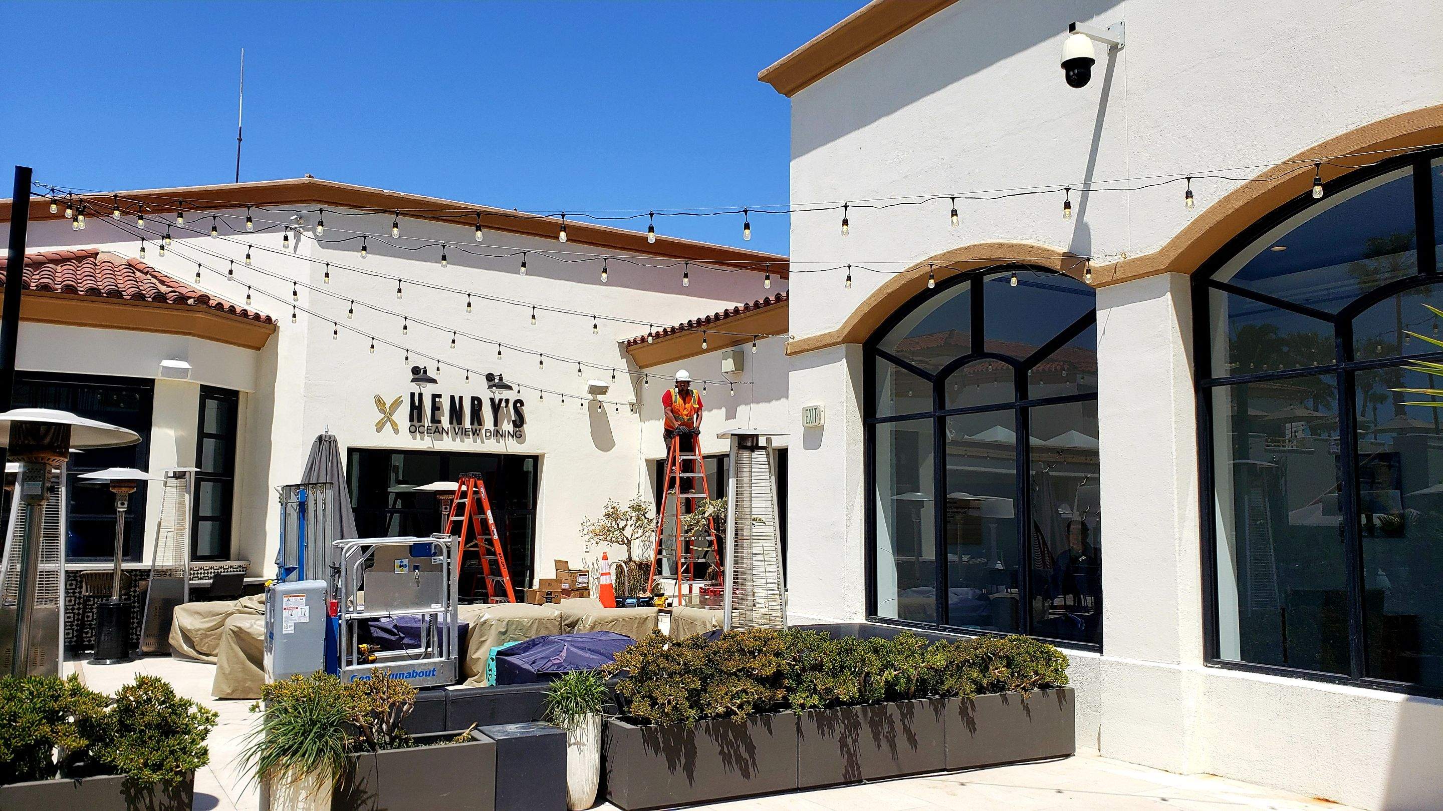 Hilton Waterfront Bistro Light Install by BrightLife Designs llc