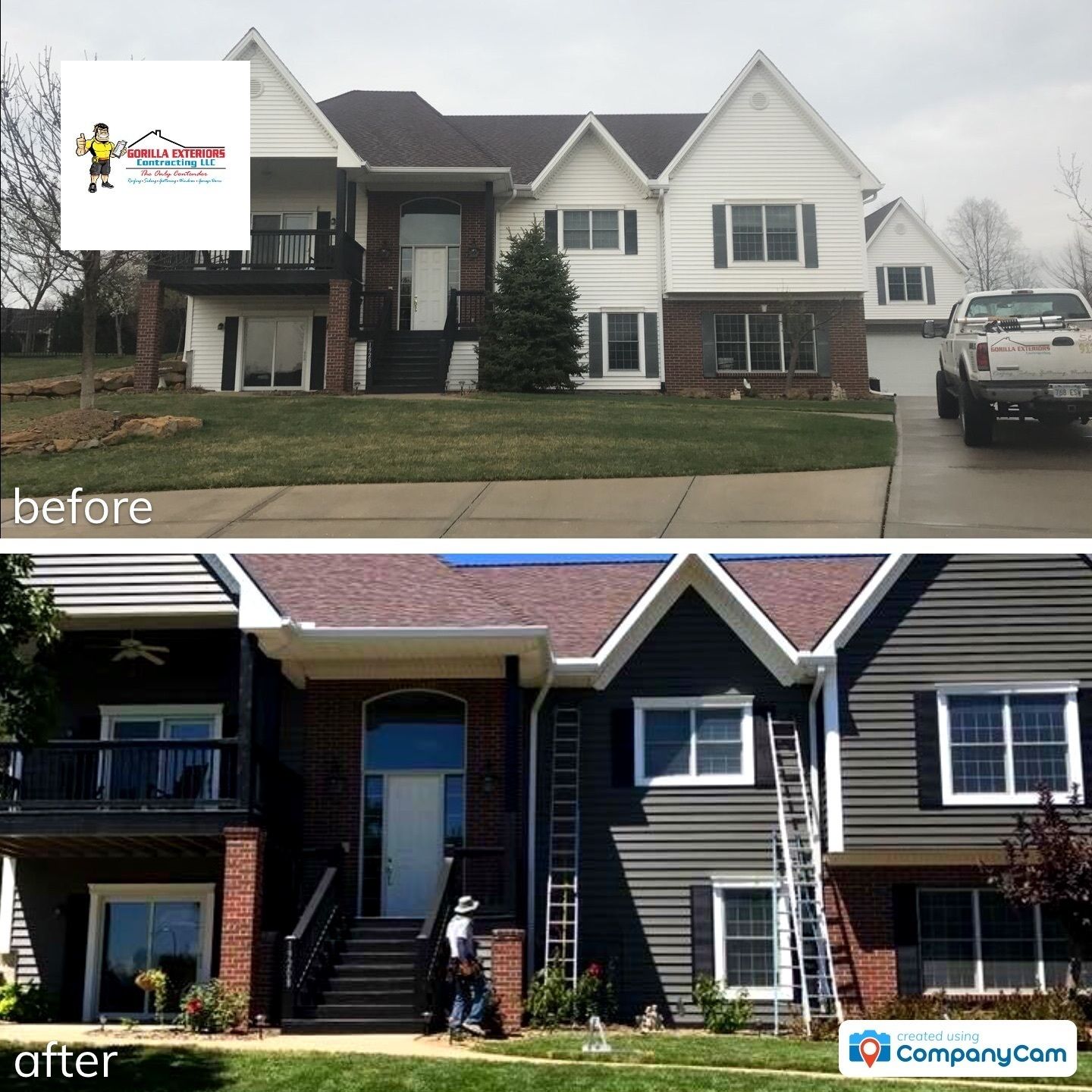 ROOF SIDING GUTTER REPLACEMENT after major Stom  using Owens Corning Duration and Alside Prodigy Siding by Gorilla Exteriors Contracting, LLC