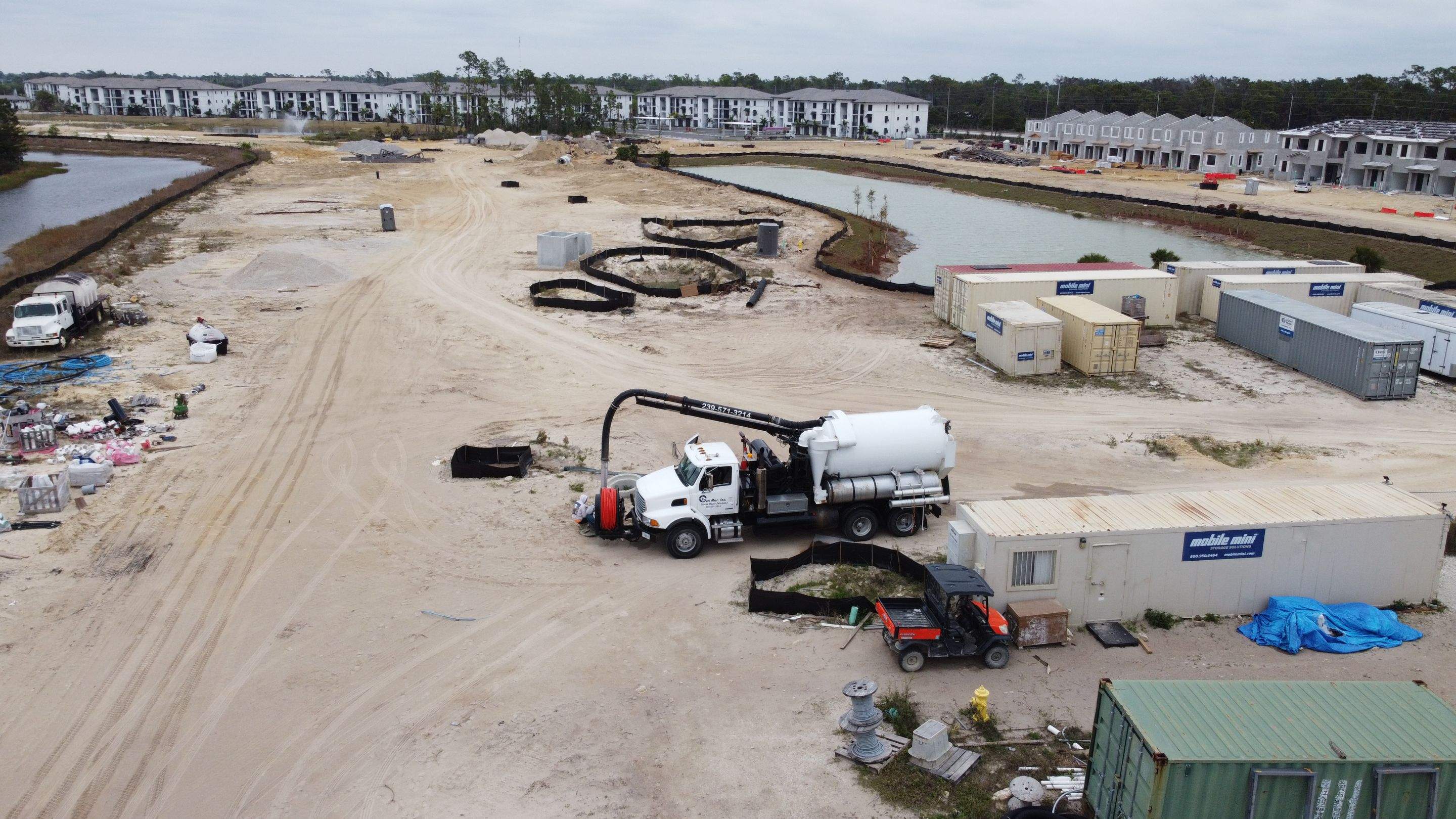 New Residential Construction Community Sewer System Cleaning by APS Power & Water