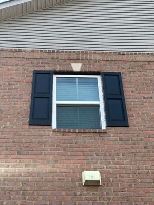 Black Shutters using Mid America Raised Panel