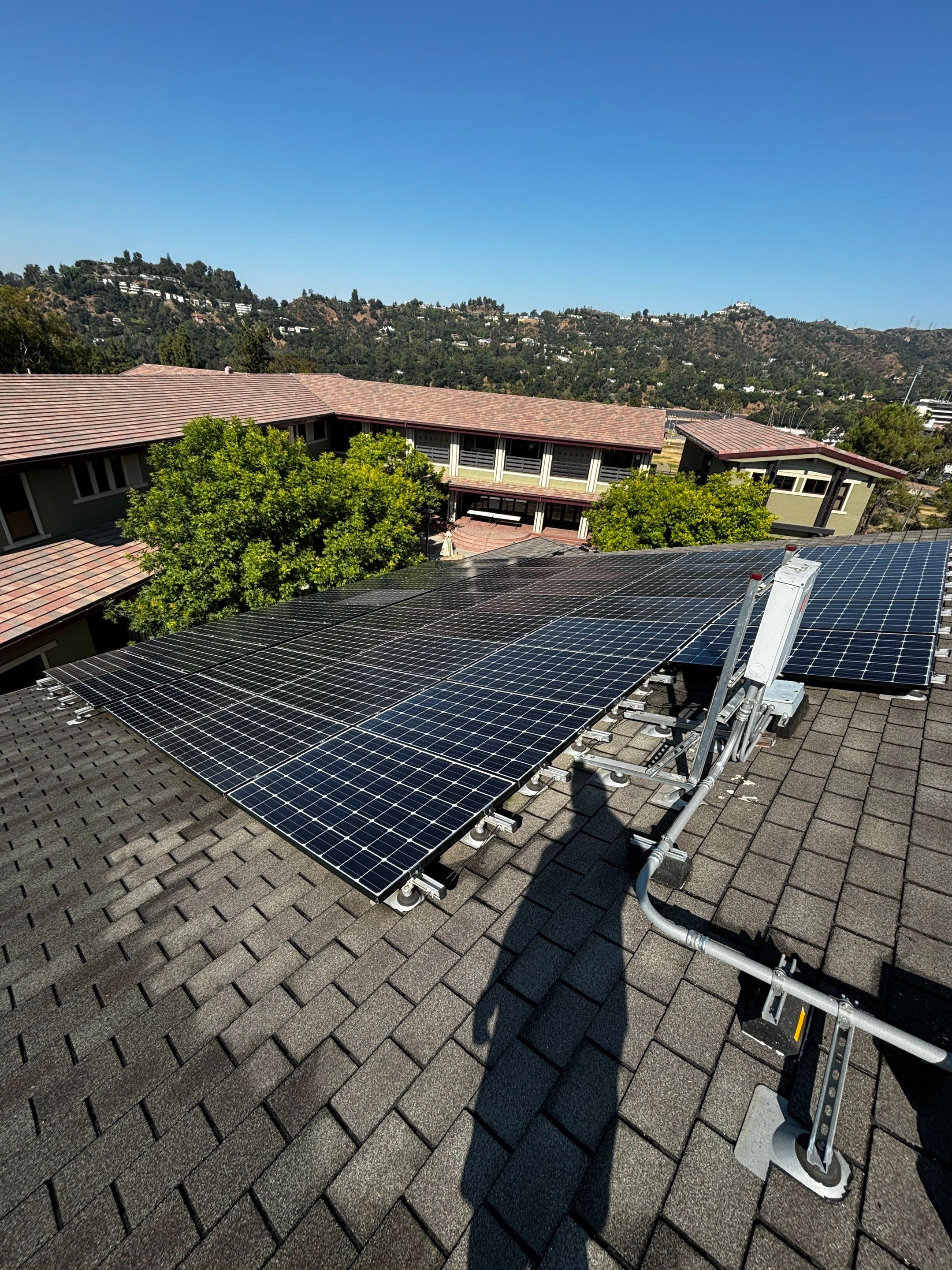 Commercial Solar Panel Cleaning for Chandler School in Pasadena Ca by Palm Coast Solar Cleaning