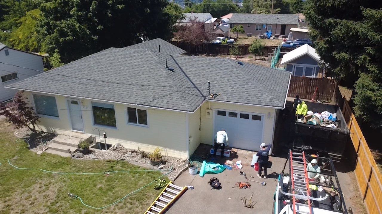 Asphalt Shingle Roof Installation for East Wenatchee Residential Property N Ashland Ave East Wenatchee, Washington 98802  Good - The Cascade System - CertainTeed 50 Year Material Guarantee  - Alpine Workmanship Guarantee: 10 Years  - Certainteed Landmark® Shingle - Granite Gray by Alpine Roofing