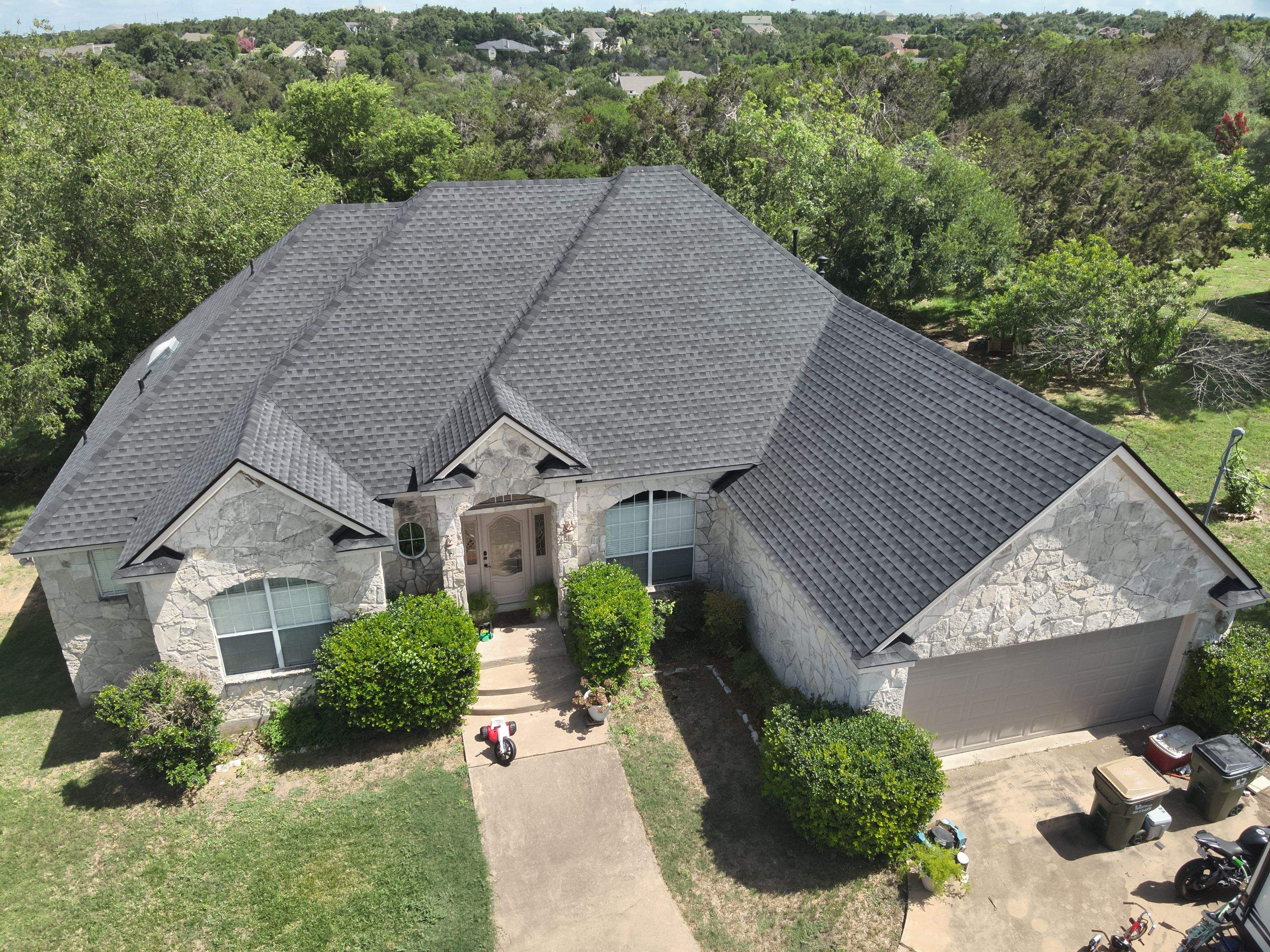 Residential Roof Replacement using GAF - HDZ - Charcoal by Action Exteriors Austin