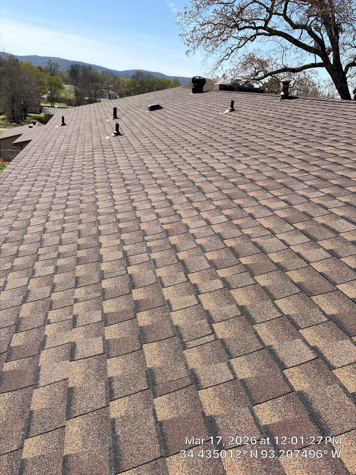 GAF Timberline UHDZ Shingle Roof Replacement and Decking Repair in Pearcy by Temple Roofing and Exteriors