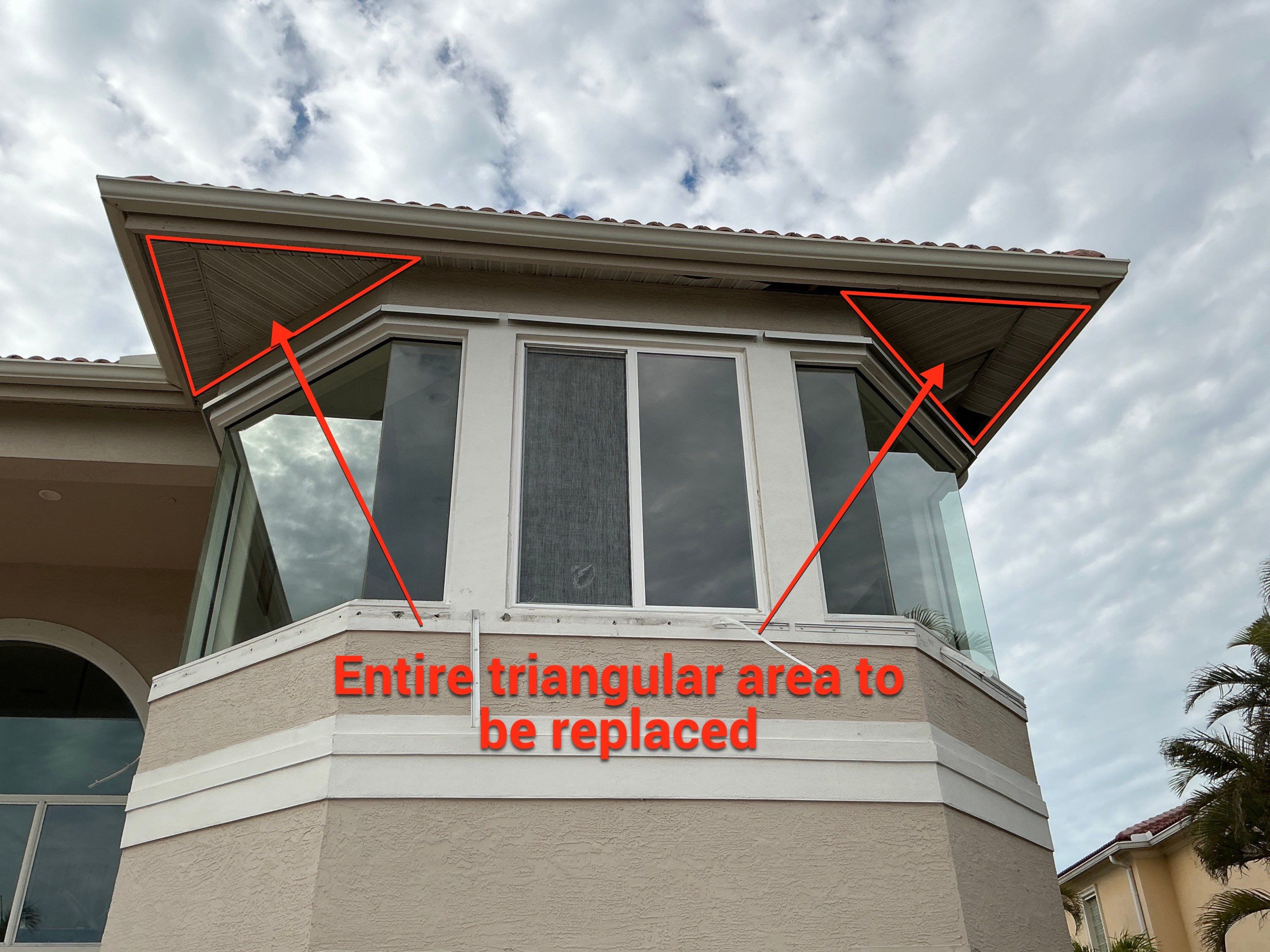 Aluminum White Soffit in Longboat Key FL by Gutter Professors