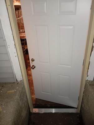 Exterior Basement Door Replacement -Edwardsville, IL by Legendary Services Company LLC.
