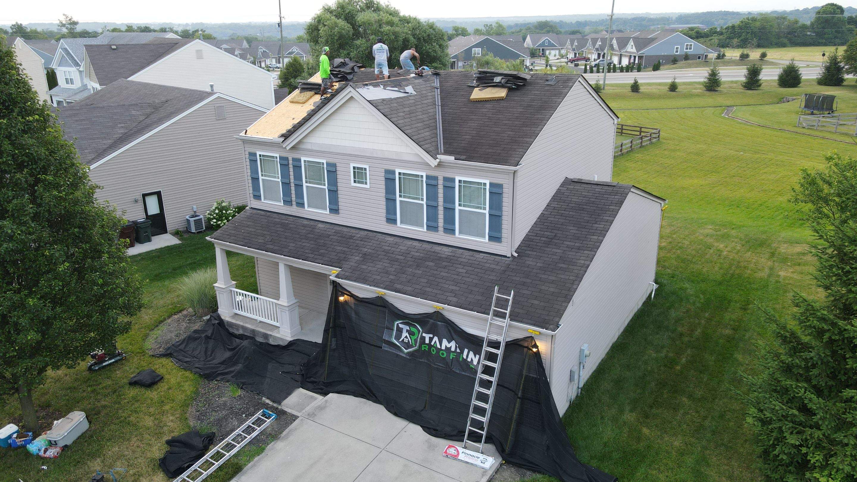 Roof paid for by insurance-Weathered Shadow by Tamlin Roofing