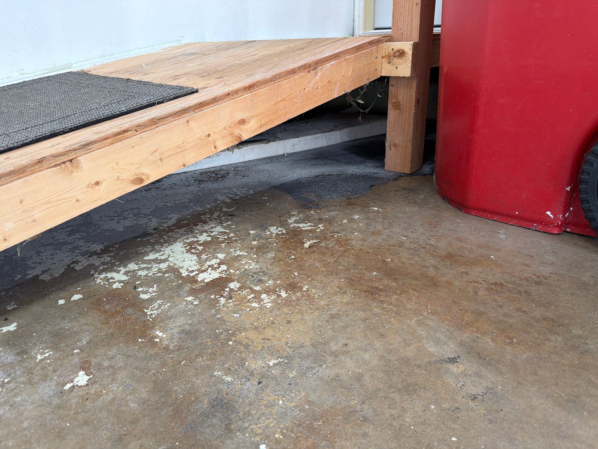 Yankton Garage Concrete Coating With Feather Gray Decorative Chips by Select Painting, Coatings & Garage Cabinets