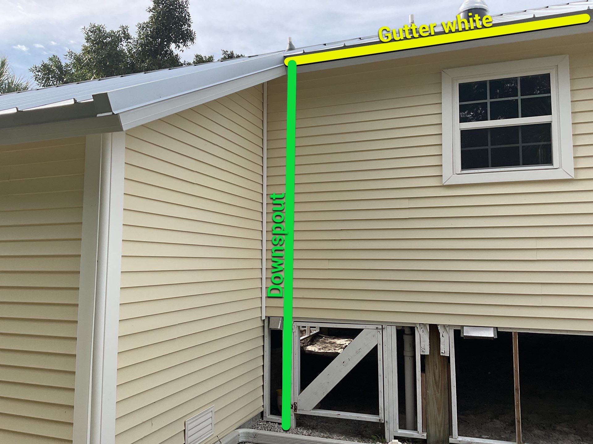 White K-Style Gutters for Beach Homes in Sanibel FL by Gutter Professors