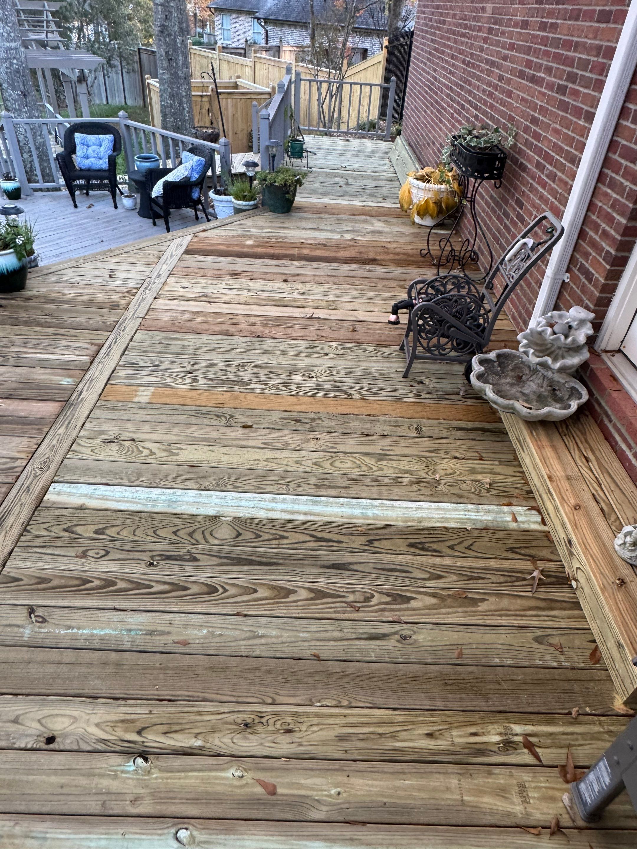 Treated Pine Deck Installation and Repair   by Roberson Construction LLC
