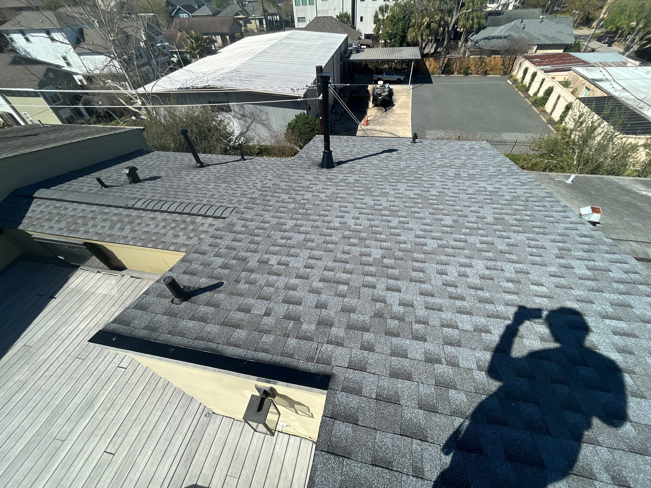 Residential Roofing Installation using GAF Timberline HDZ (Pewter Grey) by WABO Roofing Systems 