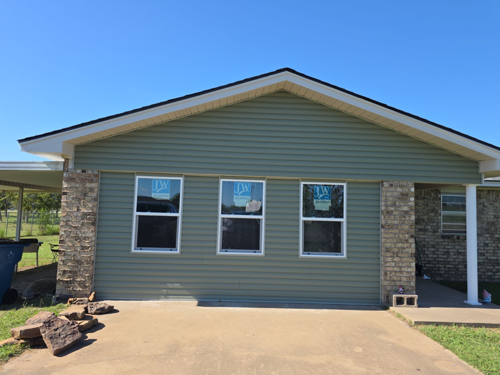 New roof & siding and interior repairs paid by insurance. Along with new roof sheathing.  by In & Out Construction & Remodeling, LLC