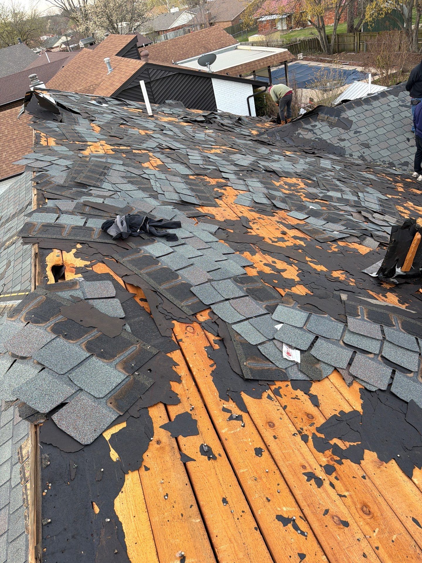 Buh-bye space decking!  by BANA Roofing and Solar Supply