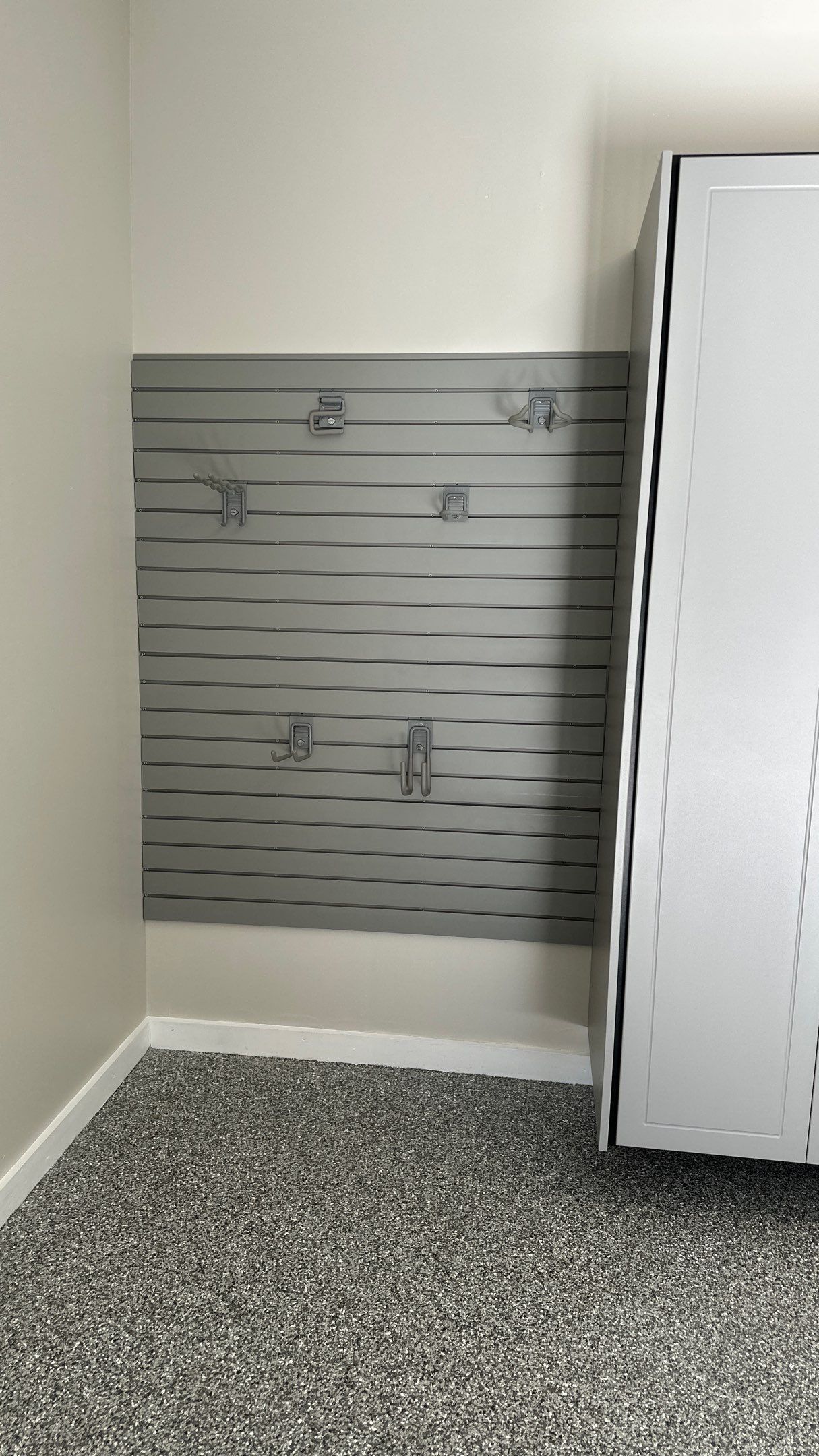Macy T. transformed her garage with our beautiful cabinets by Banner Garage