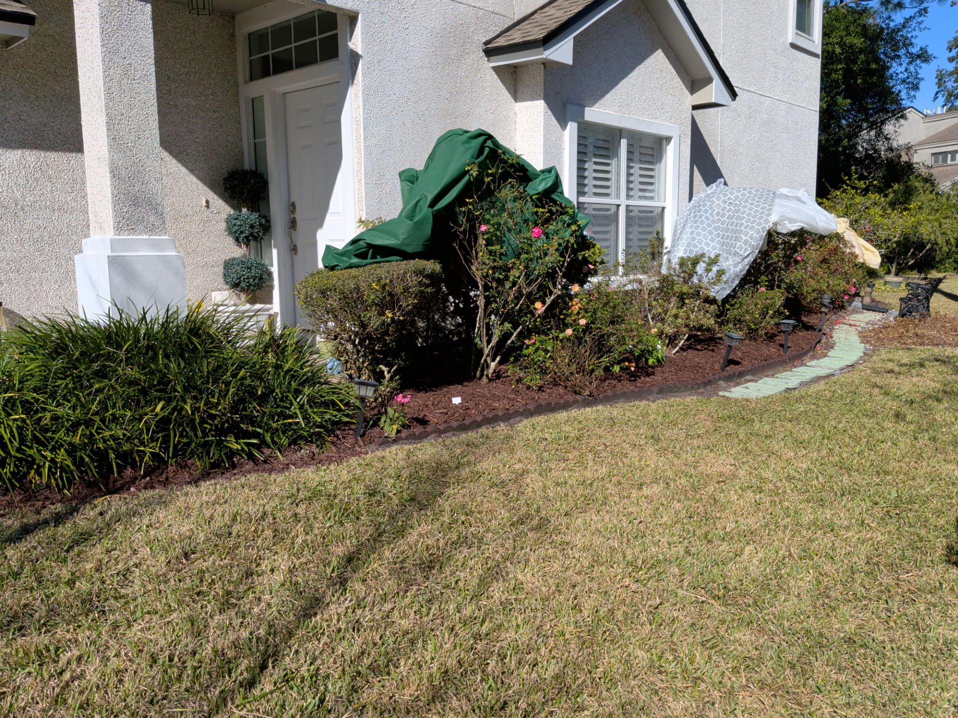 Flower Bed Cleanup & Mulch Preparation — Jacksonville Beach by Harmoni Home Services