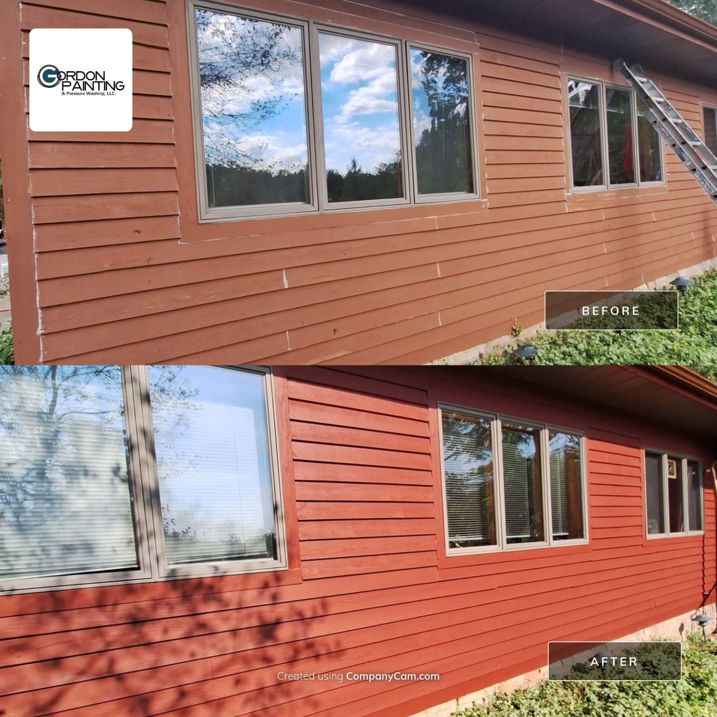 Color update with exterior staining and painting by Gordon Painting