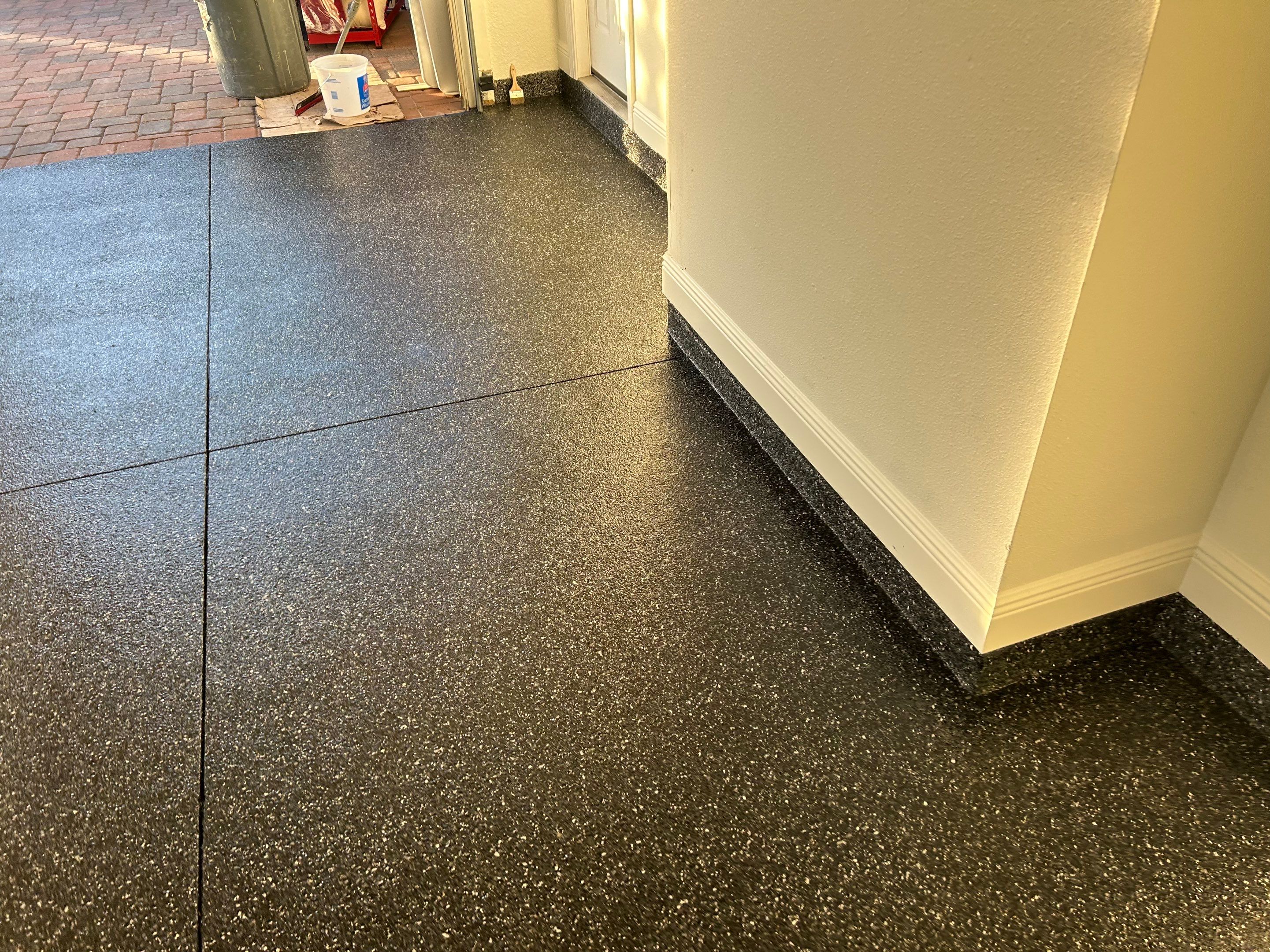 Carbon Flake Garage Floor Coating by Performance Floors & Coating