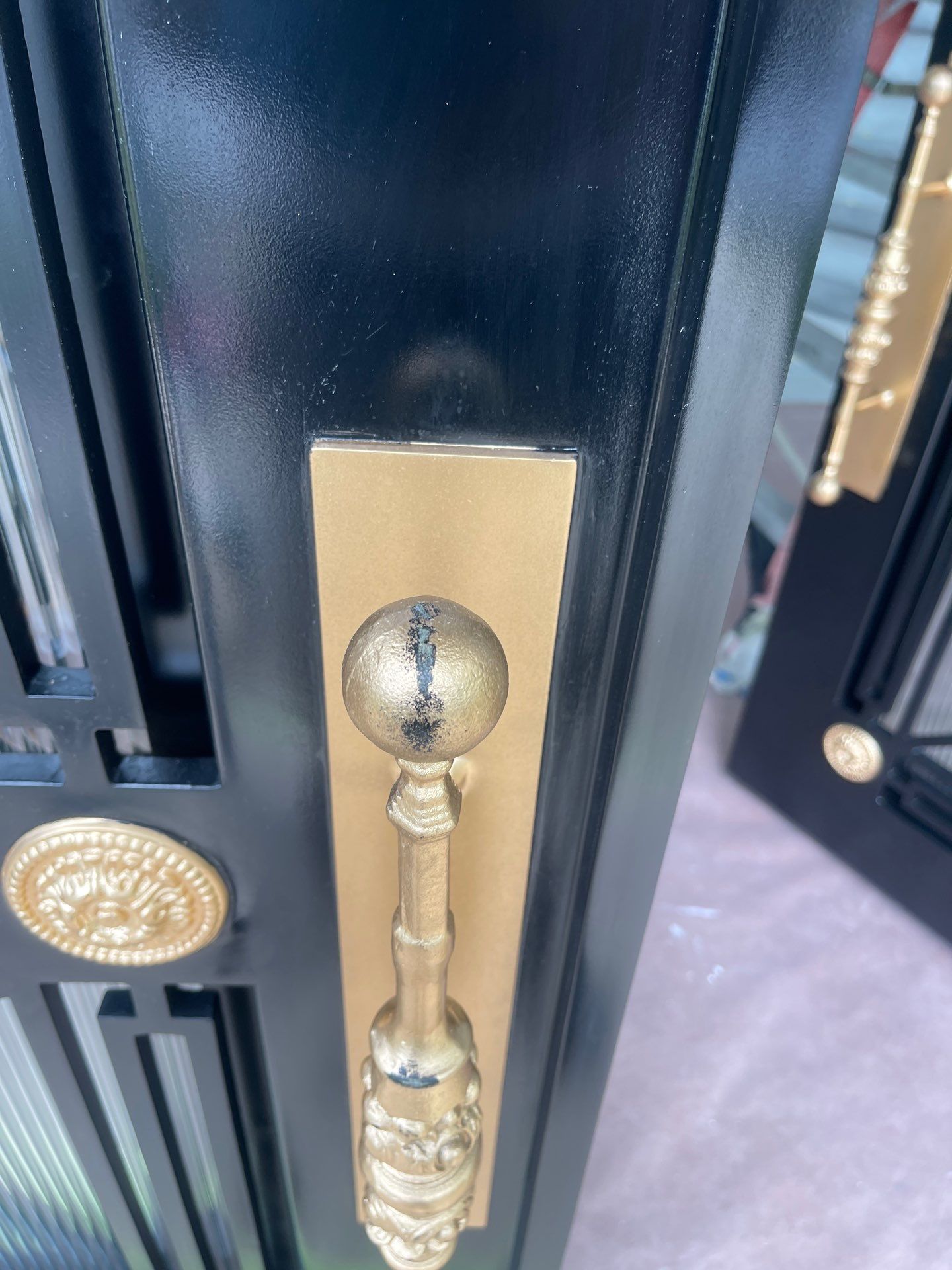 Modern Matte Black Front Door Installation in Dallas by Solara Custom Living