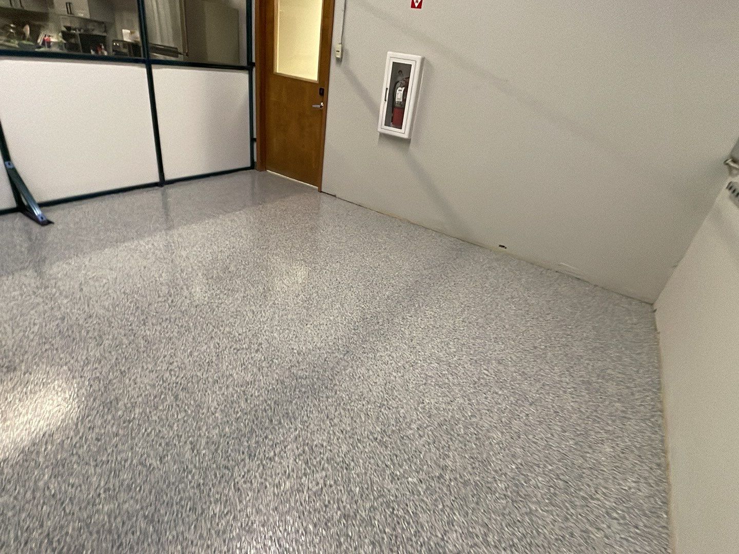 Commercial Floor Transformation using 1/8 Tidal Wave by Croc Coatings, LLC