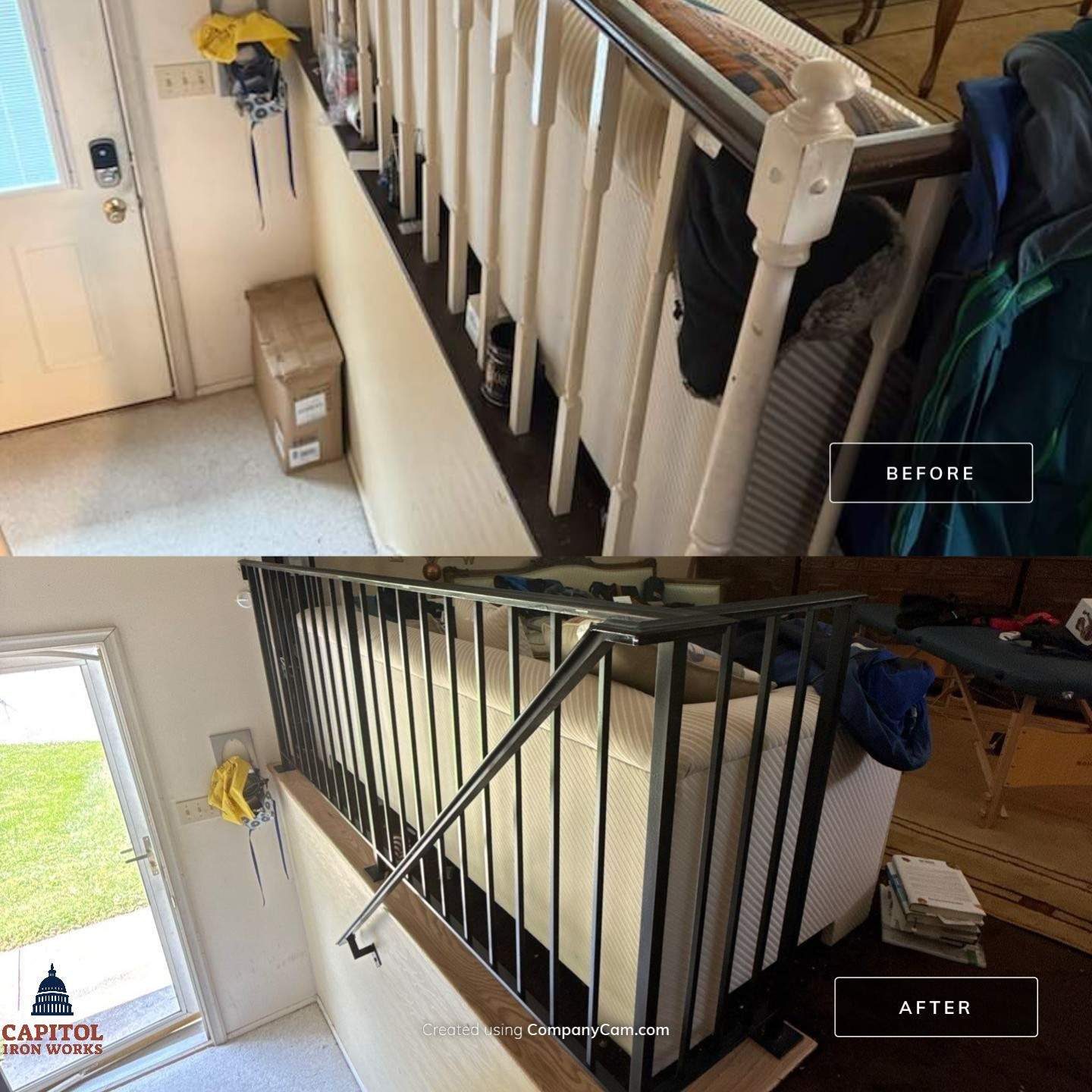 Traditional Interior Iron Railings & Handrails – Residential Interior – Gaithersburg, MD by Capitol Iron Works