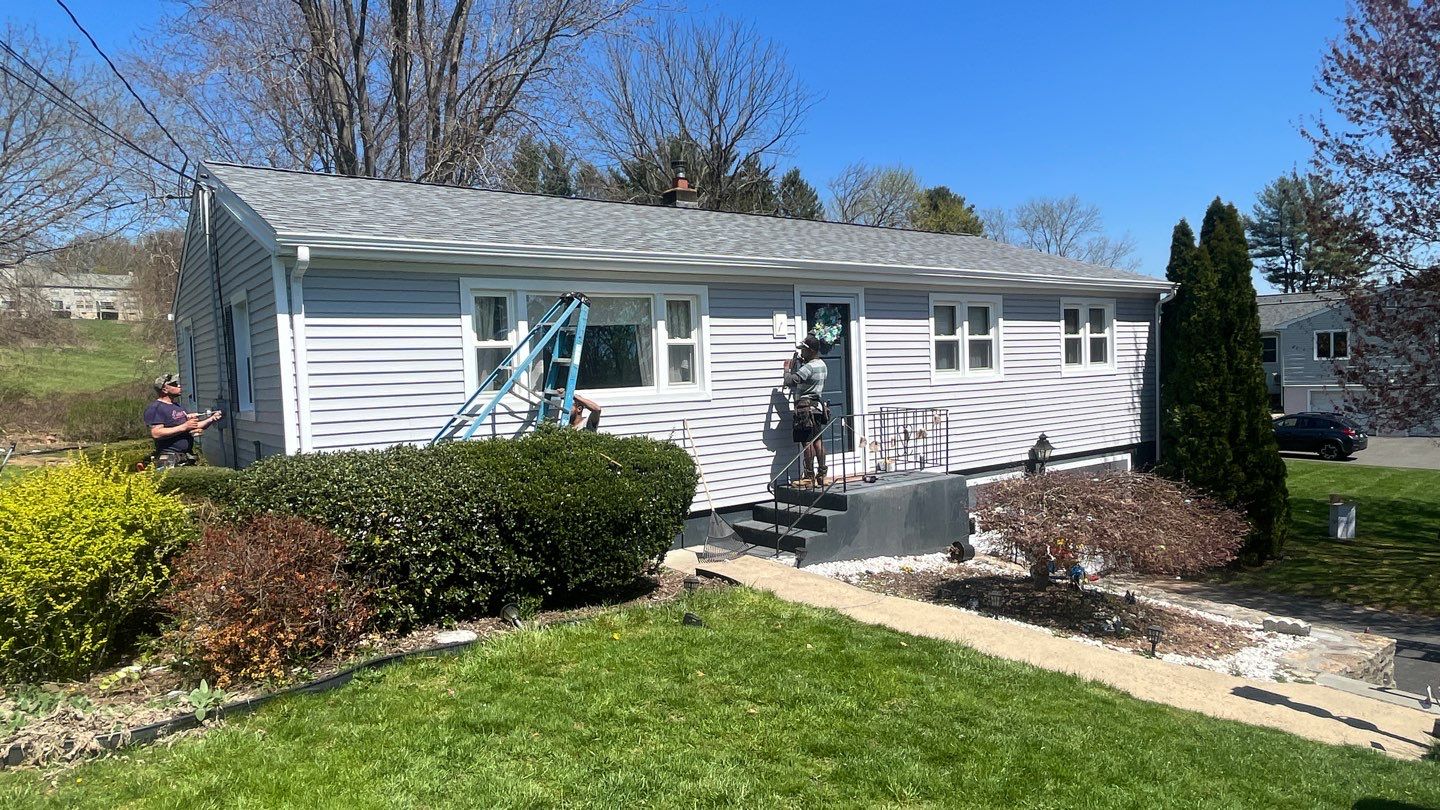 Residential Roofing Installation using Residential Roofing Installation using Owens Corning TruDefinition Duration - Quarry Gray & Sterling Gray Mainstreet siding by A Plus Exterior