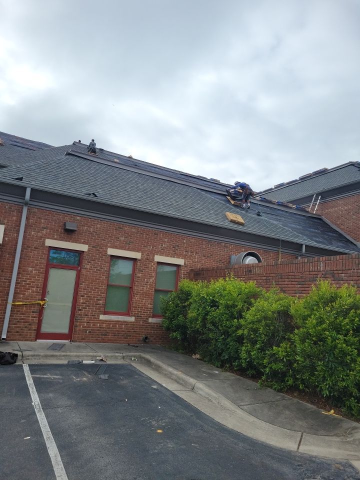 Commercial Roofing Installation using High Grade Asphalt Shingles by Carolina Trophy Roofs