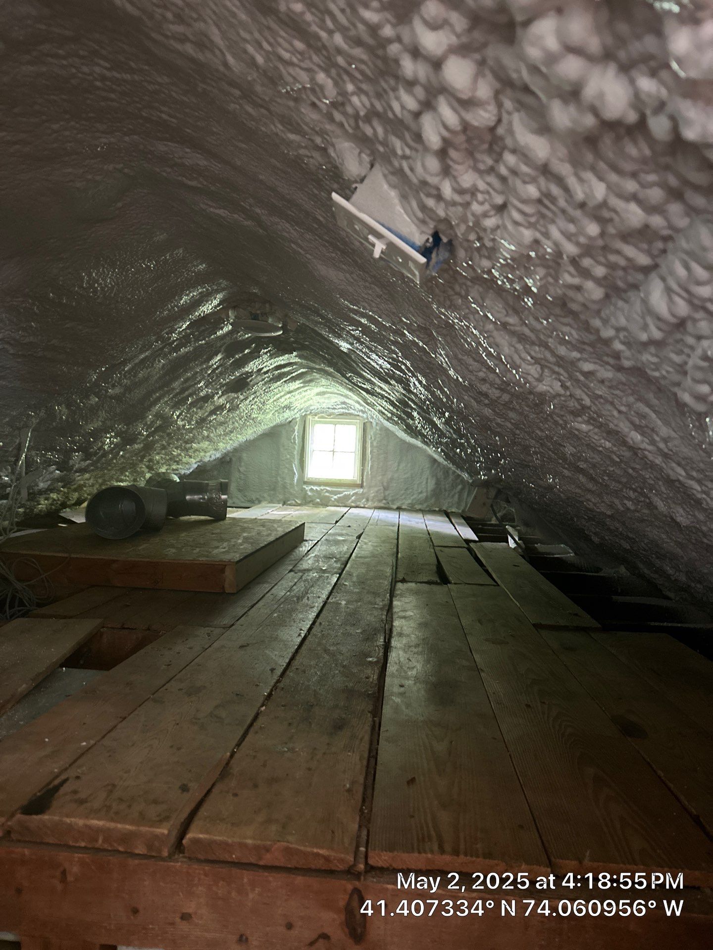 Attic Insulation using Closed Cell Spray Foam by NYS Foam & Energy