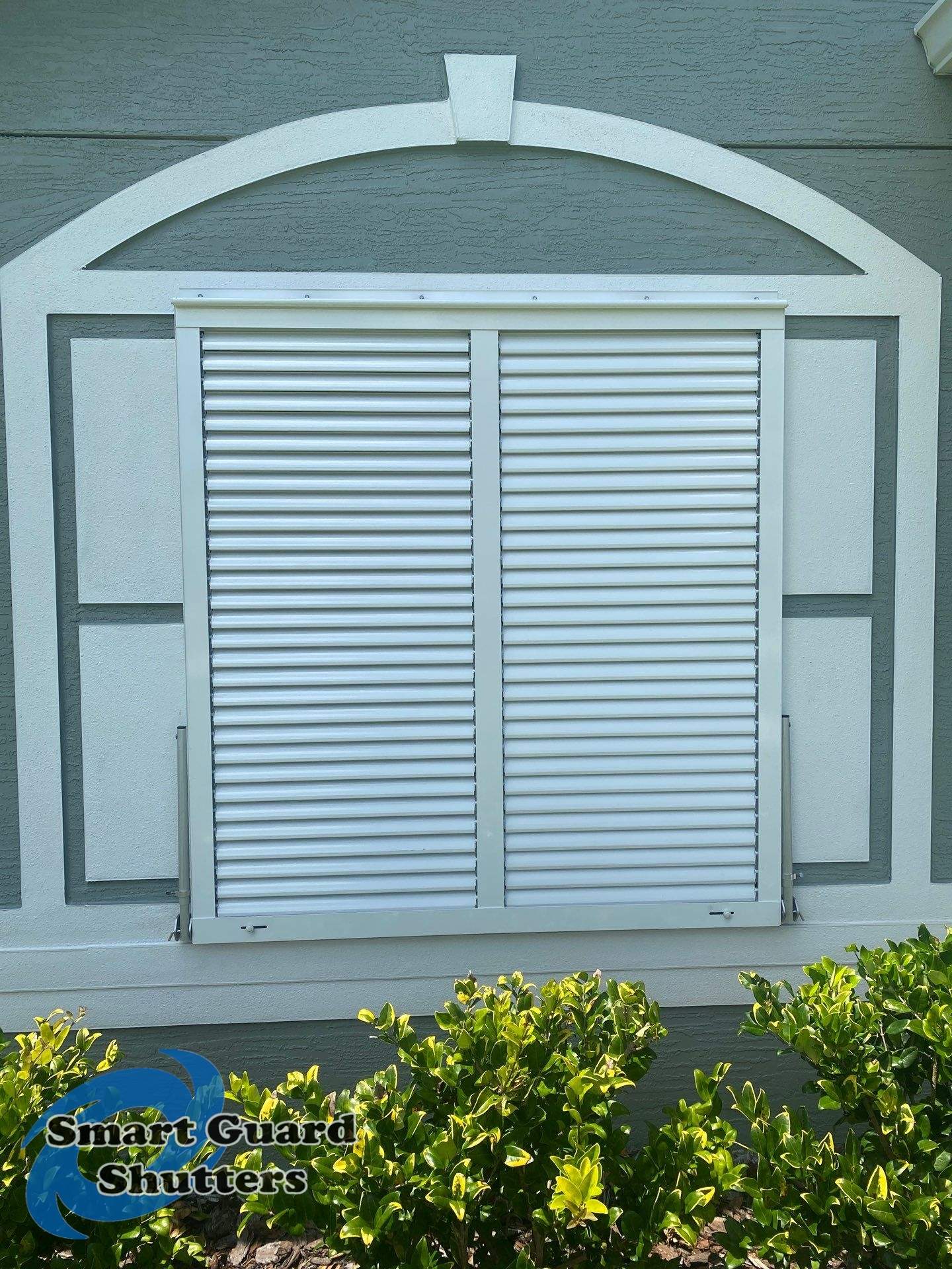 Hurricane Protection in White by Smart Guard Shutters