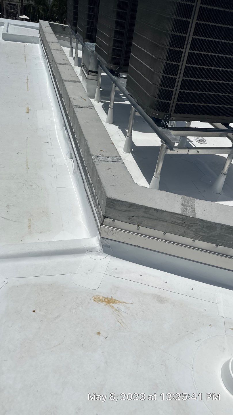 TPO Flat Roof Installation for a Miami Beach Commercial Residence by AJF ROOFING INC