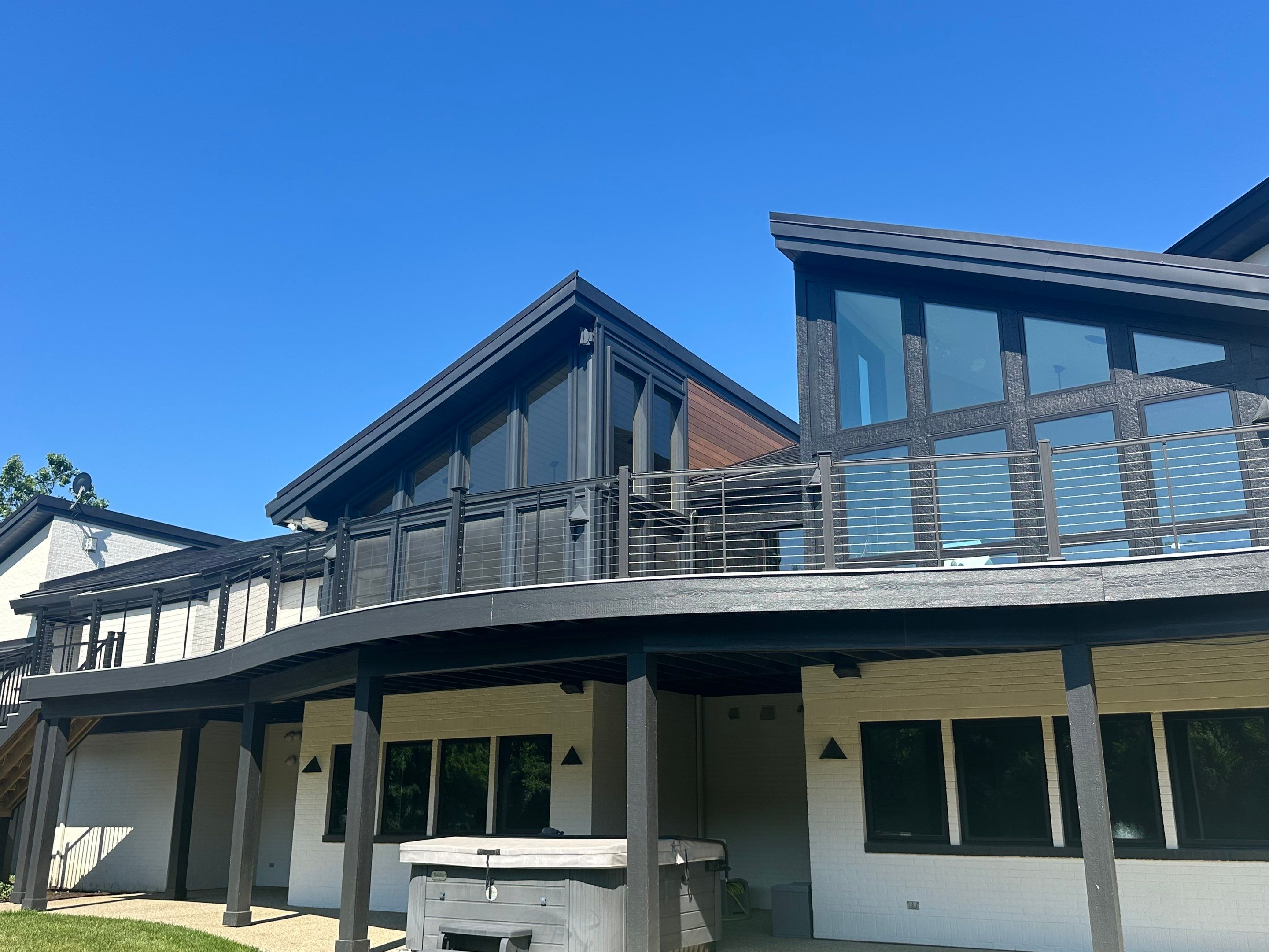 Black Frost Metal Shake Roof & Modern Exterior Renovation – Fort Wayne, IN by 4Ever Metal Roofing