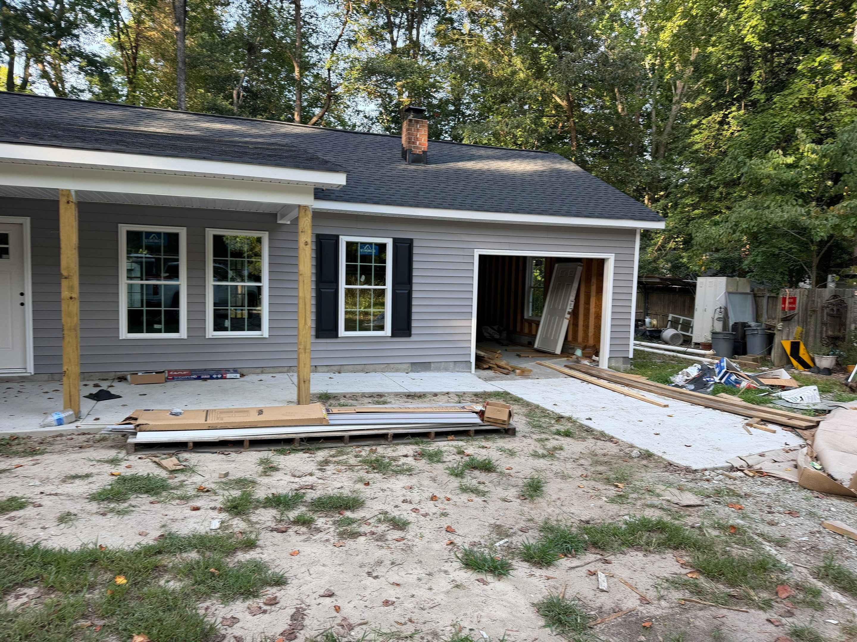 Single-Story New Construction Vinyl Siding Install in Gloucester by Cade Construction