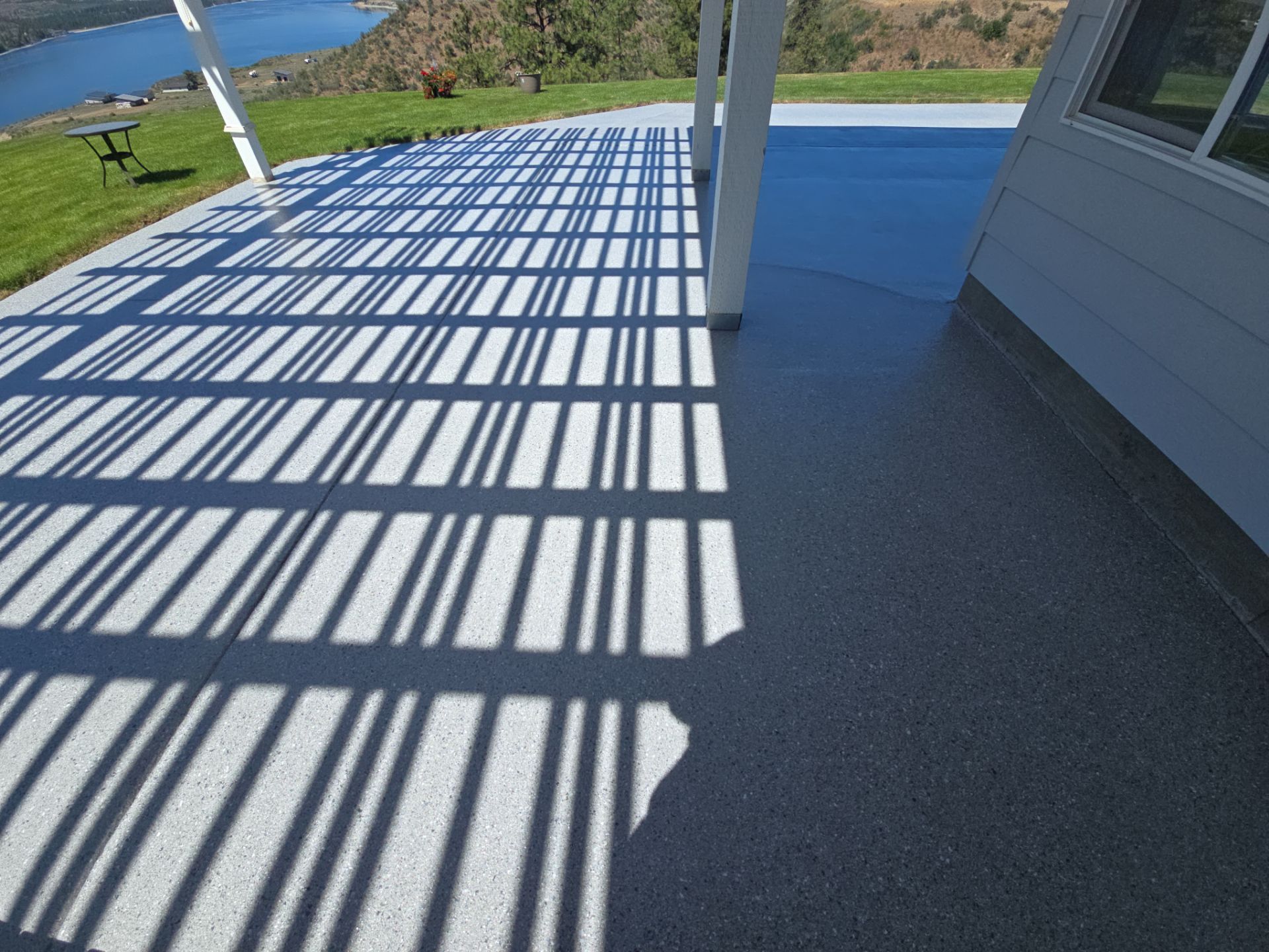 Patio Transformation using Battleship Hybrid by Croc Coatings, LLC